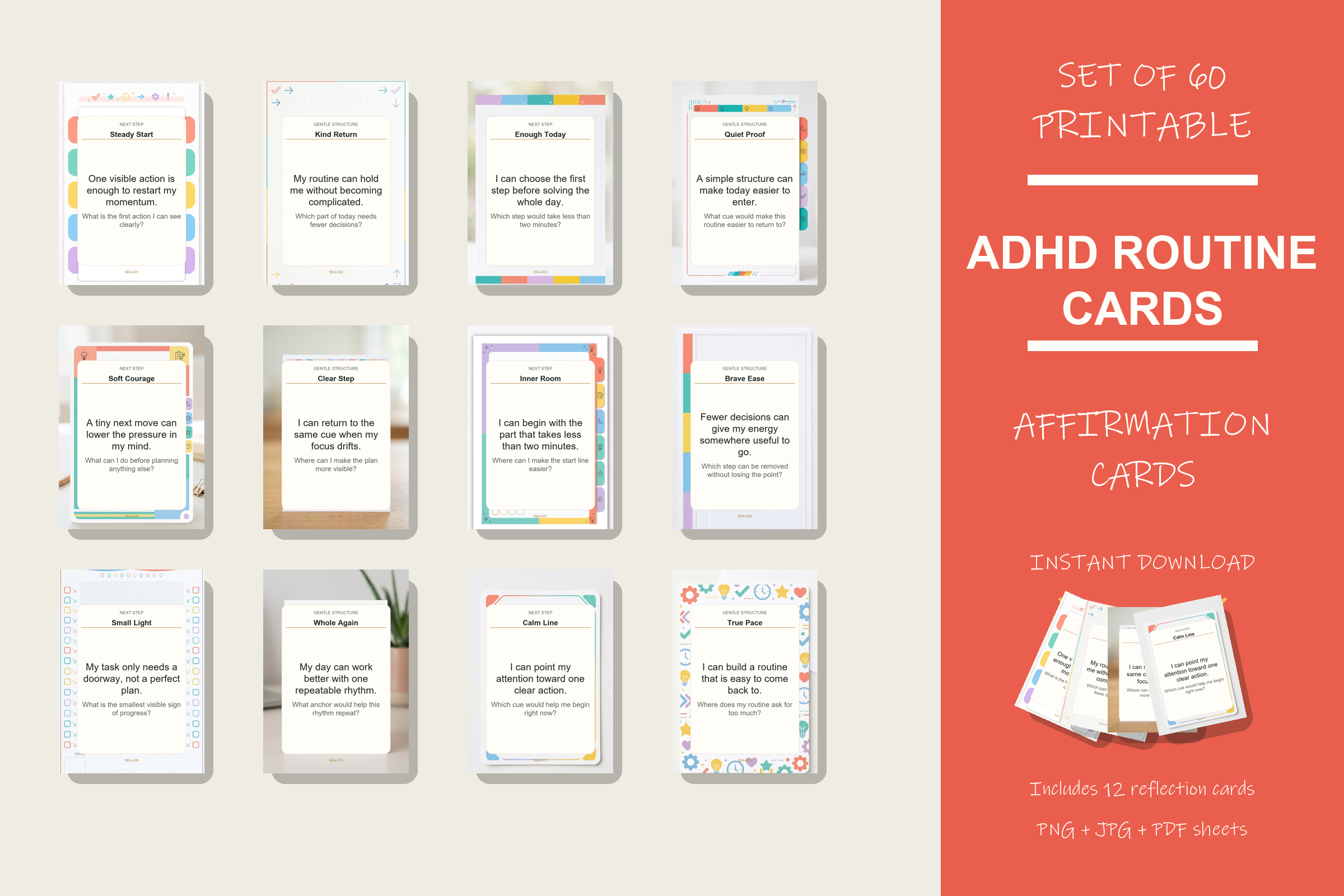 Printable ADHD Routine Cards preview