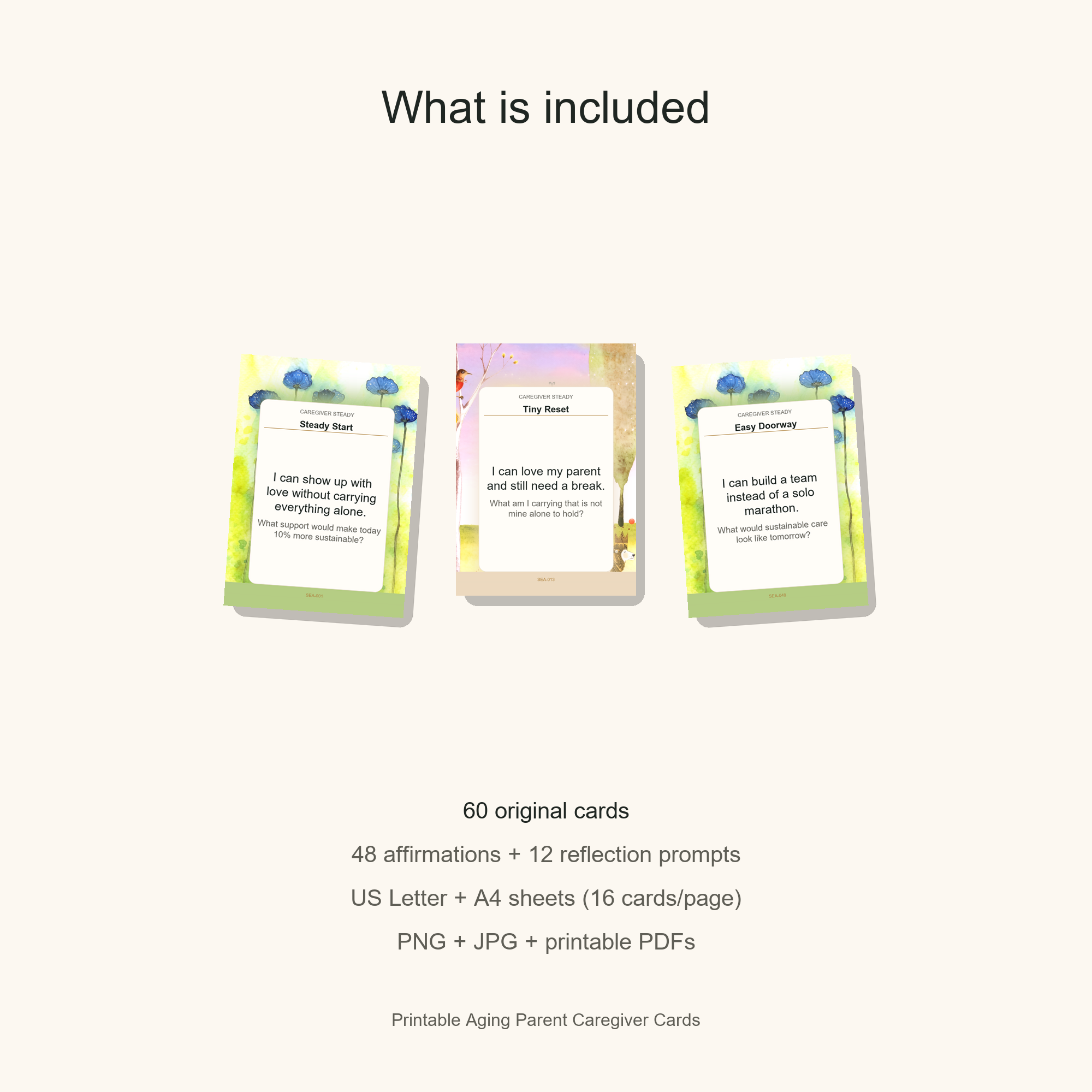 Printable Aging Parent Caregiver Cards gallery preview