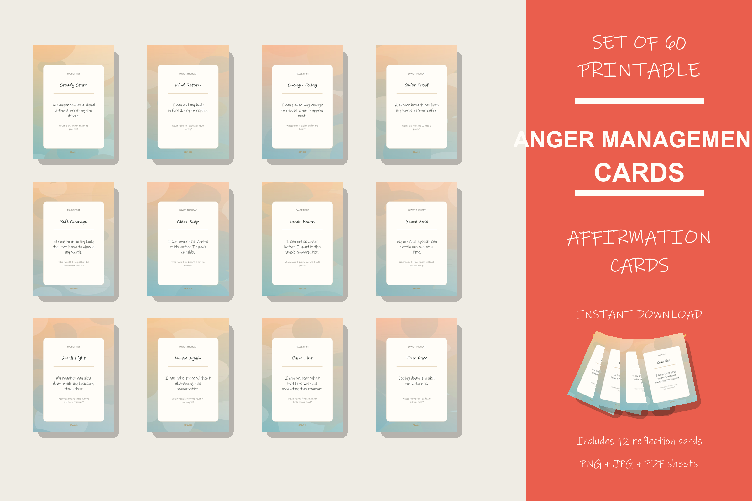 Printable Anger Management Cards preview