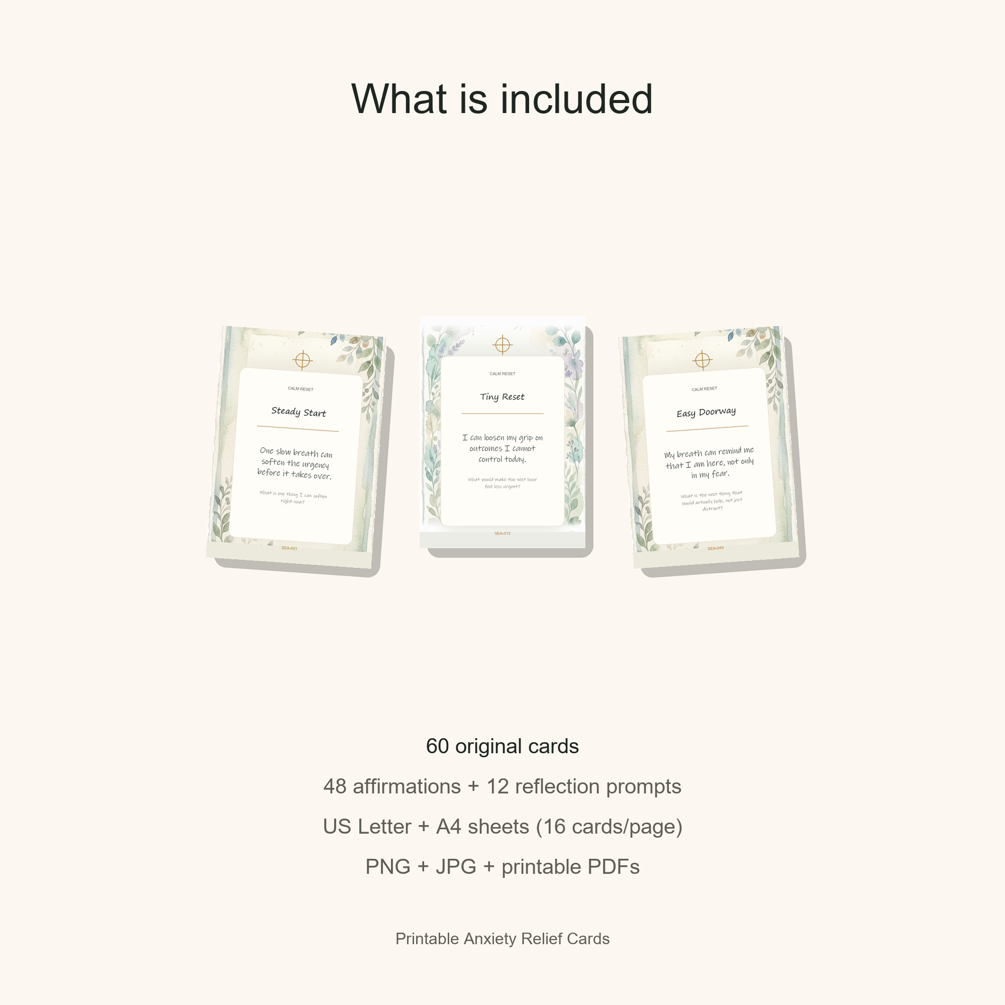 Printable Anxiety Relief Cards preview