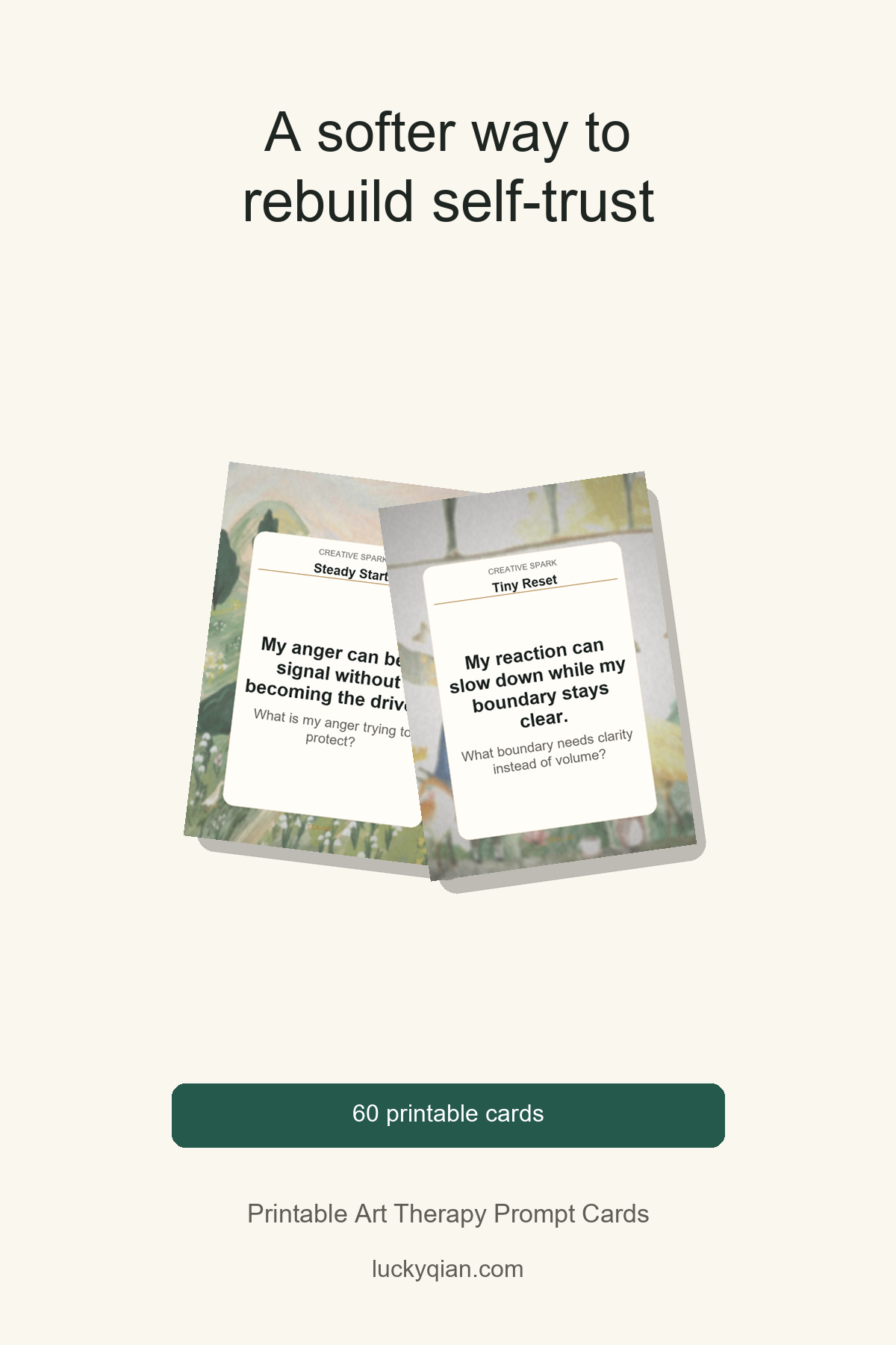 Printable Art Therapy Prompt Cards pin preview
