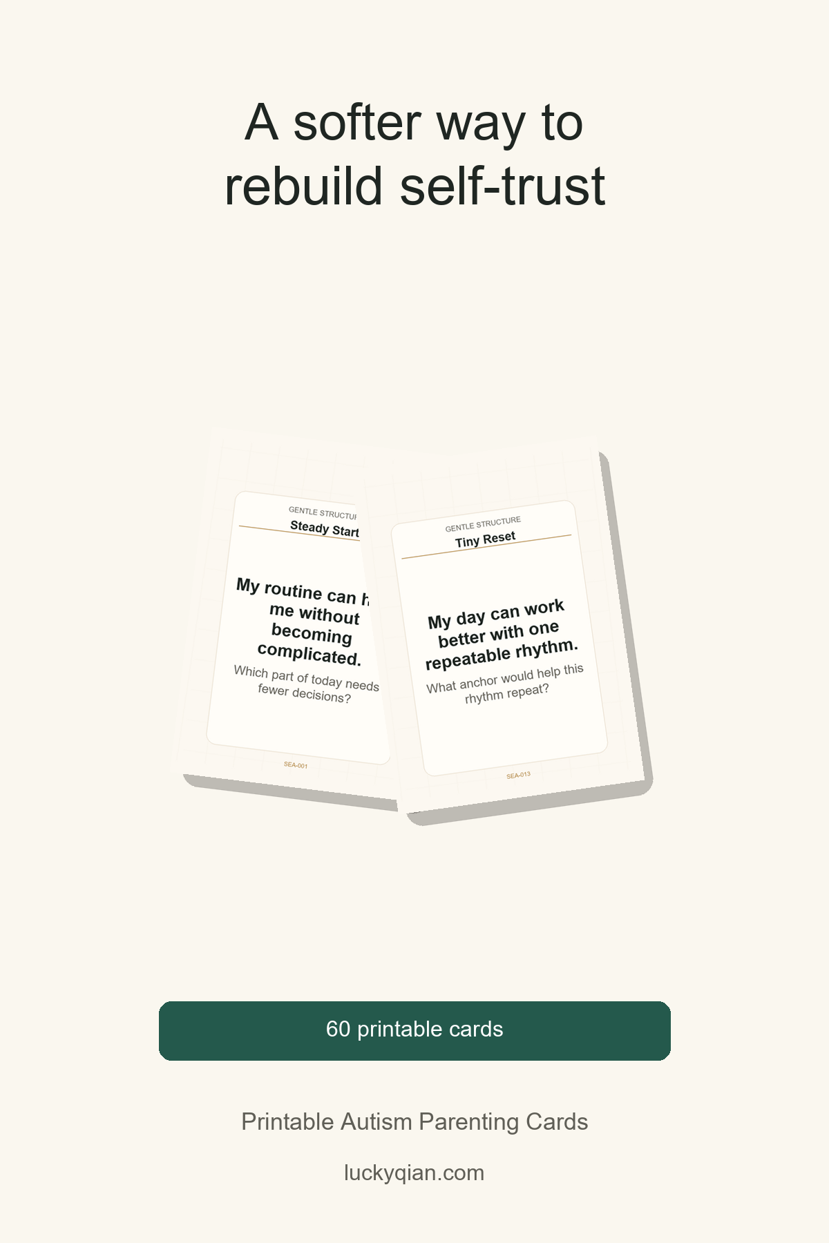 Printable Autism Parenting Cards pin preview