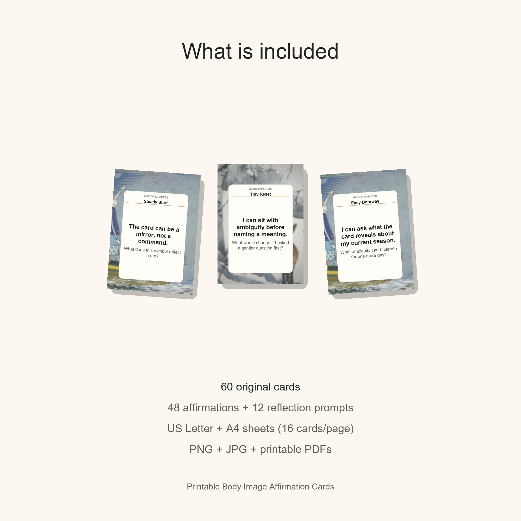 Printable Body Image Affirmation Cards gallery preview