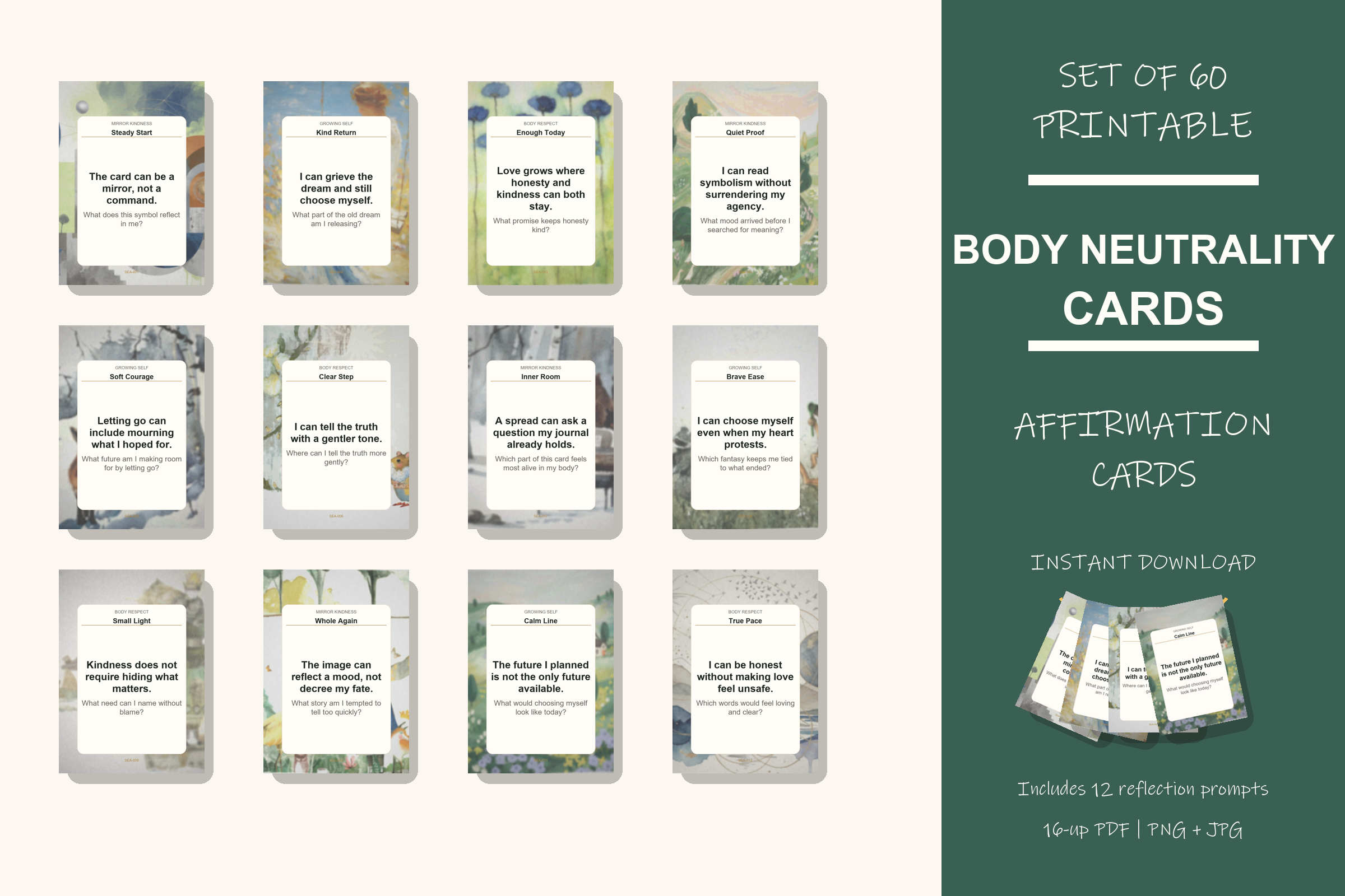 Printable Body Neutrality Cards preview