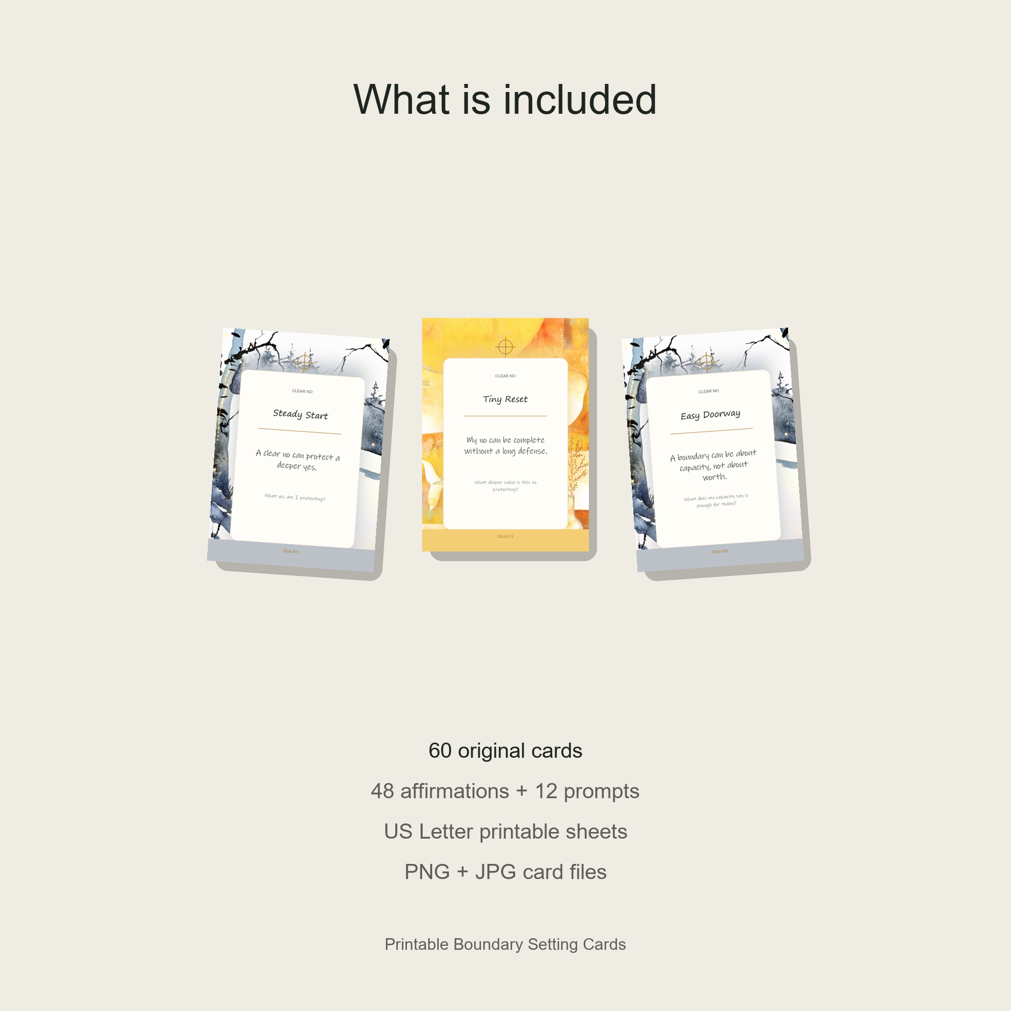 Printable Boundary Setting Cards gallery preview