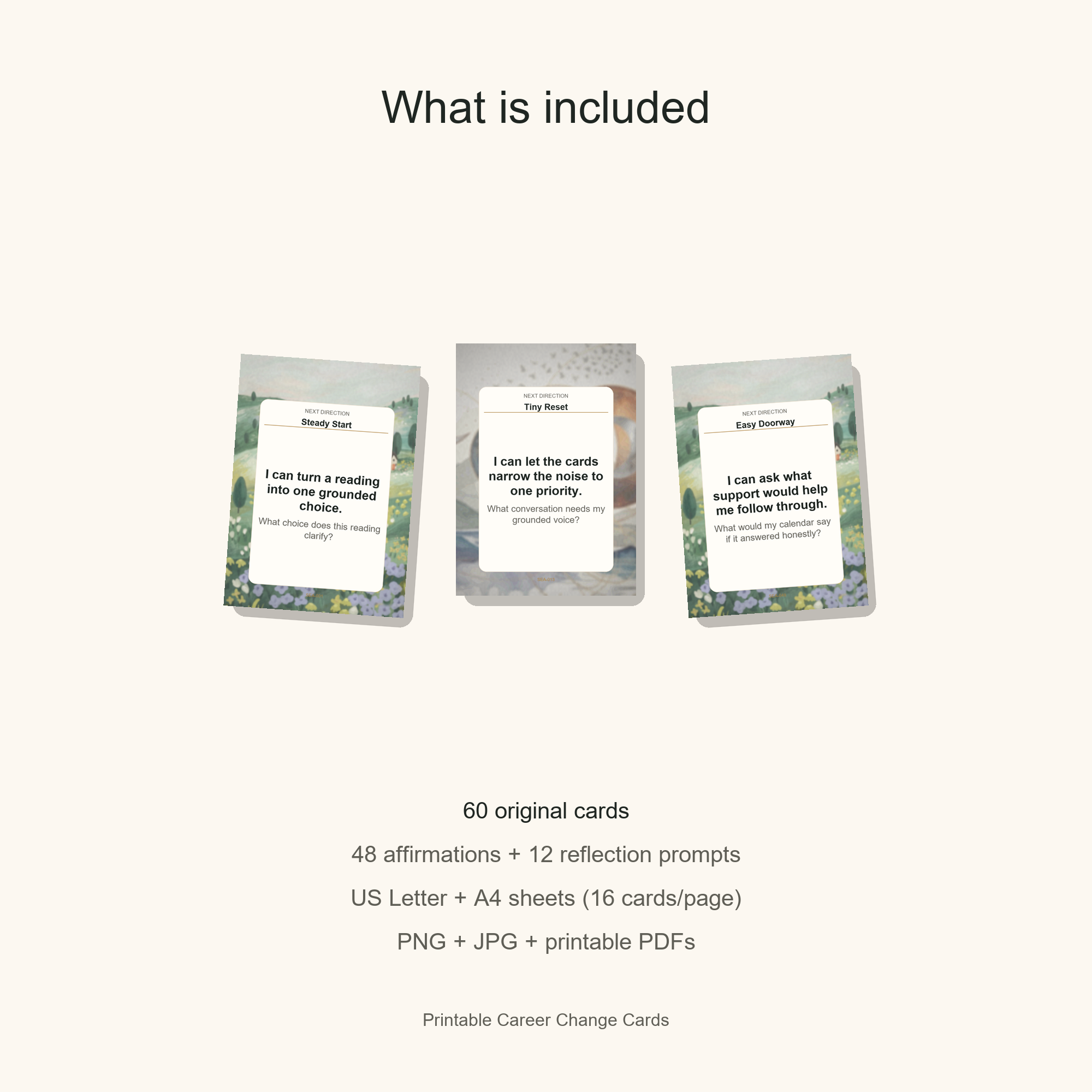 Printable Career Change Cards gallery preview