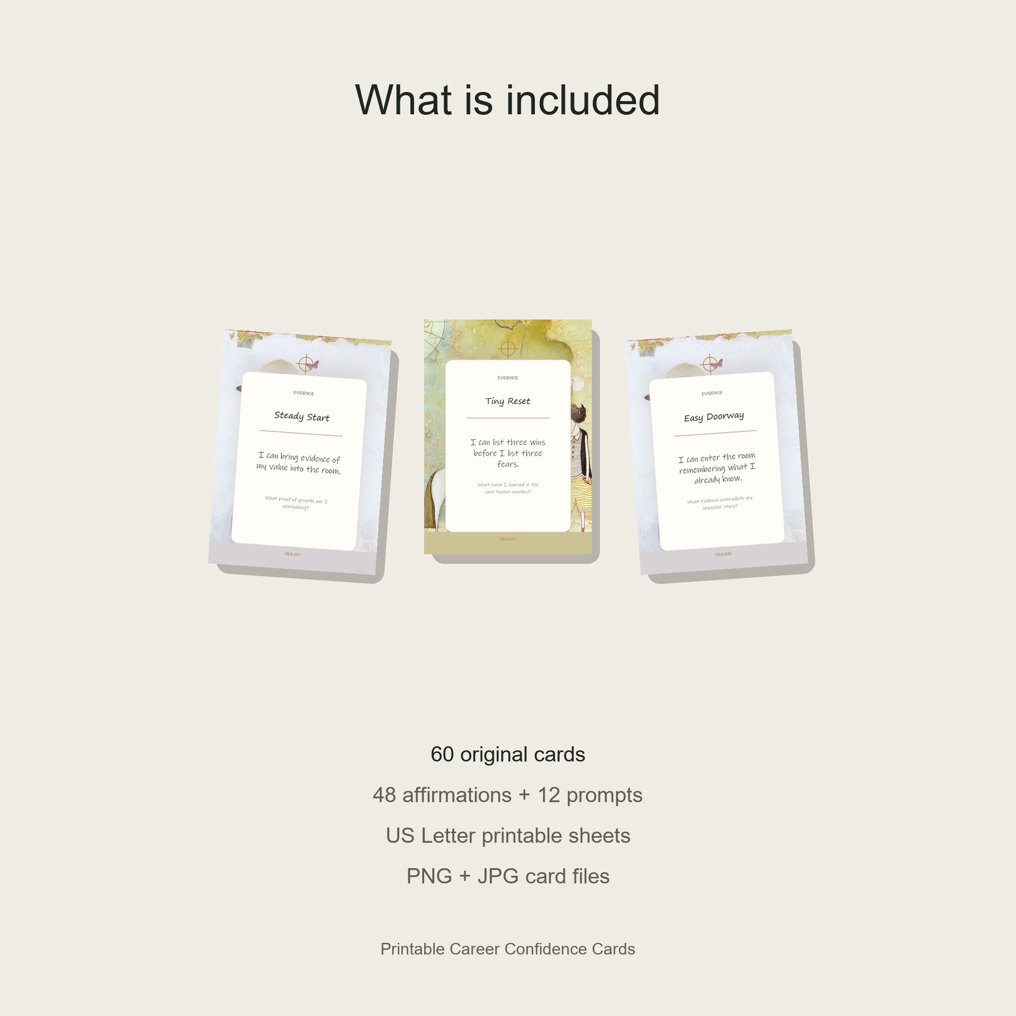 Printable Career Confidence Cards gallery preview