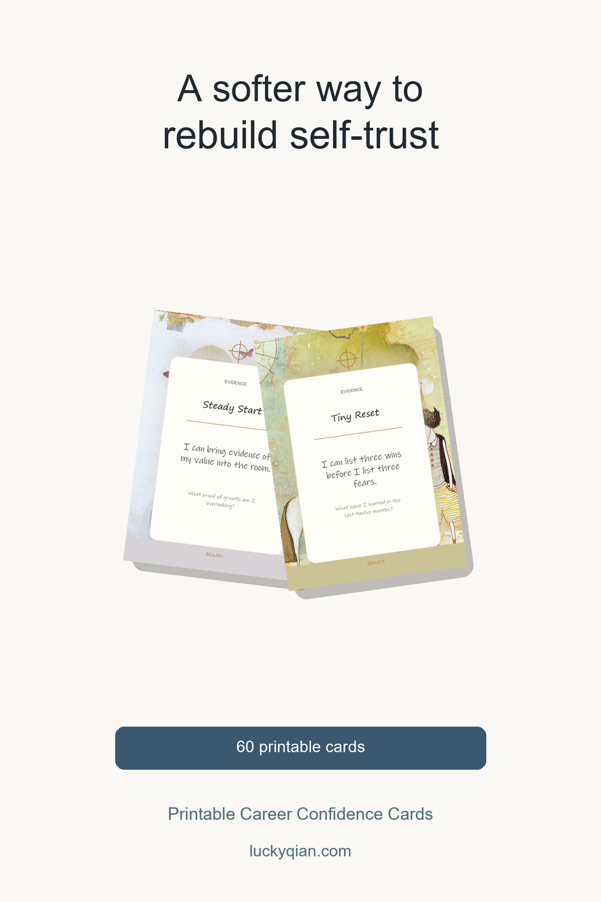 Printable Career Confidence Cards pin preview