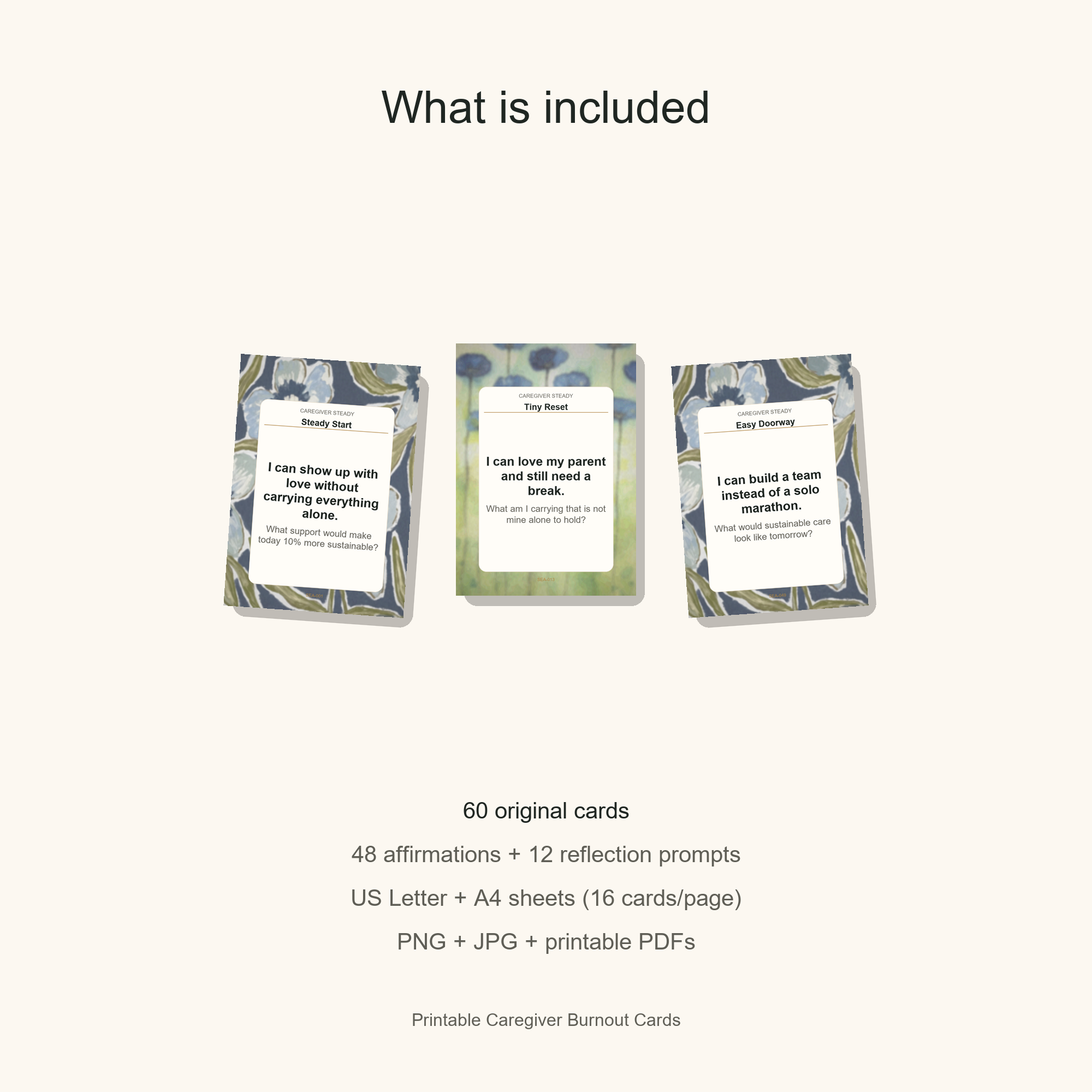 Printable Caregiver Burnout Cards gallery preview