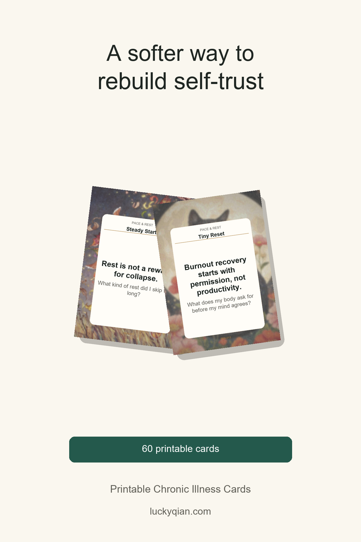 Printable Chronic Illness Cards pin preview