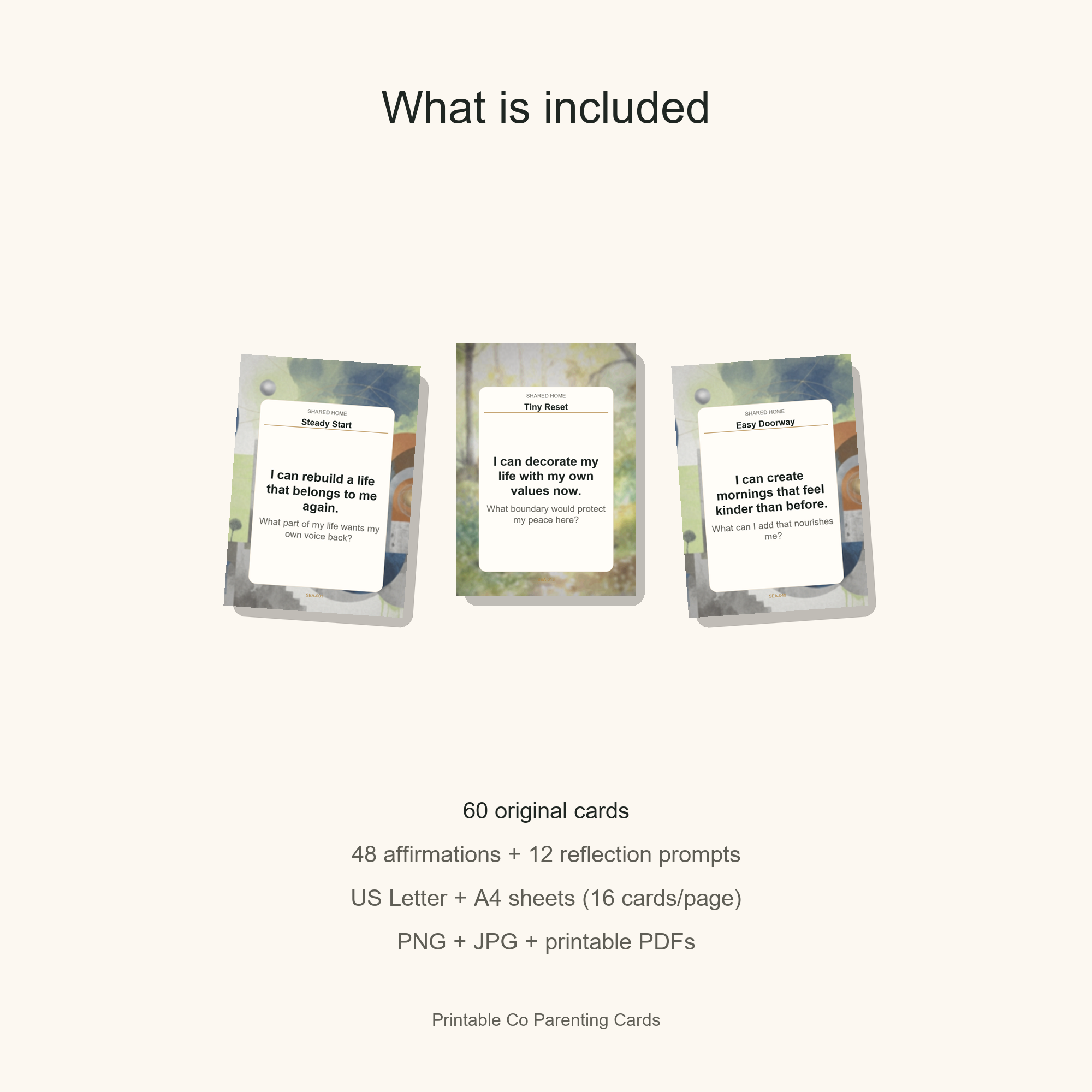 Printable Co Parenting Cards gallery preview