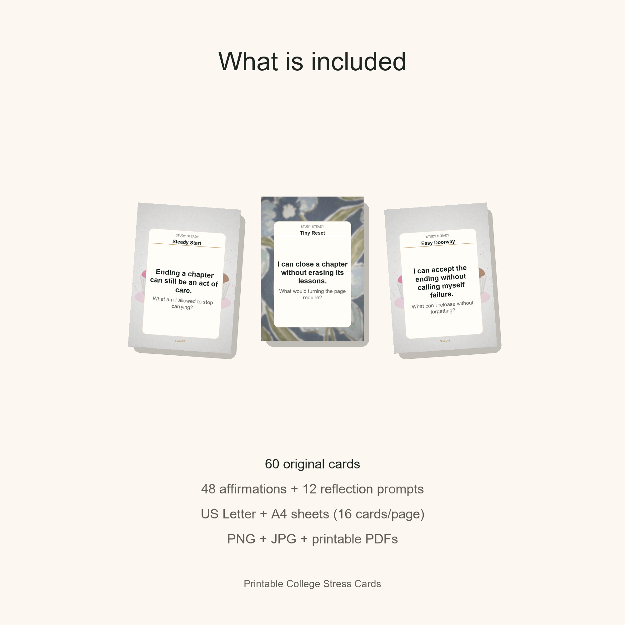 Printable College Stress Cards gallery preview