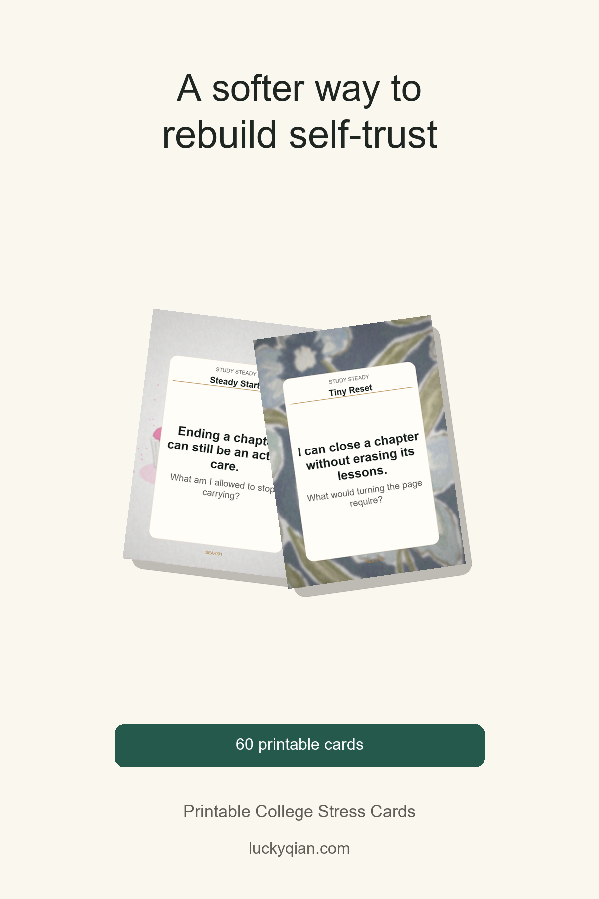 Printable College Stress Cards pin preview