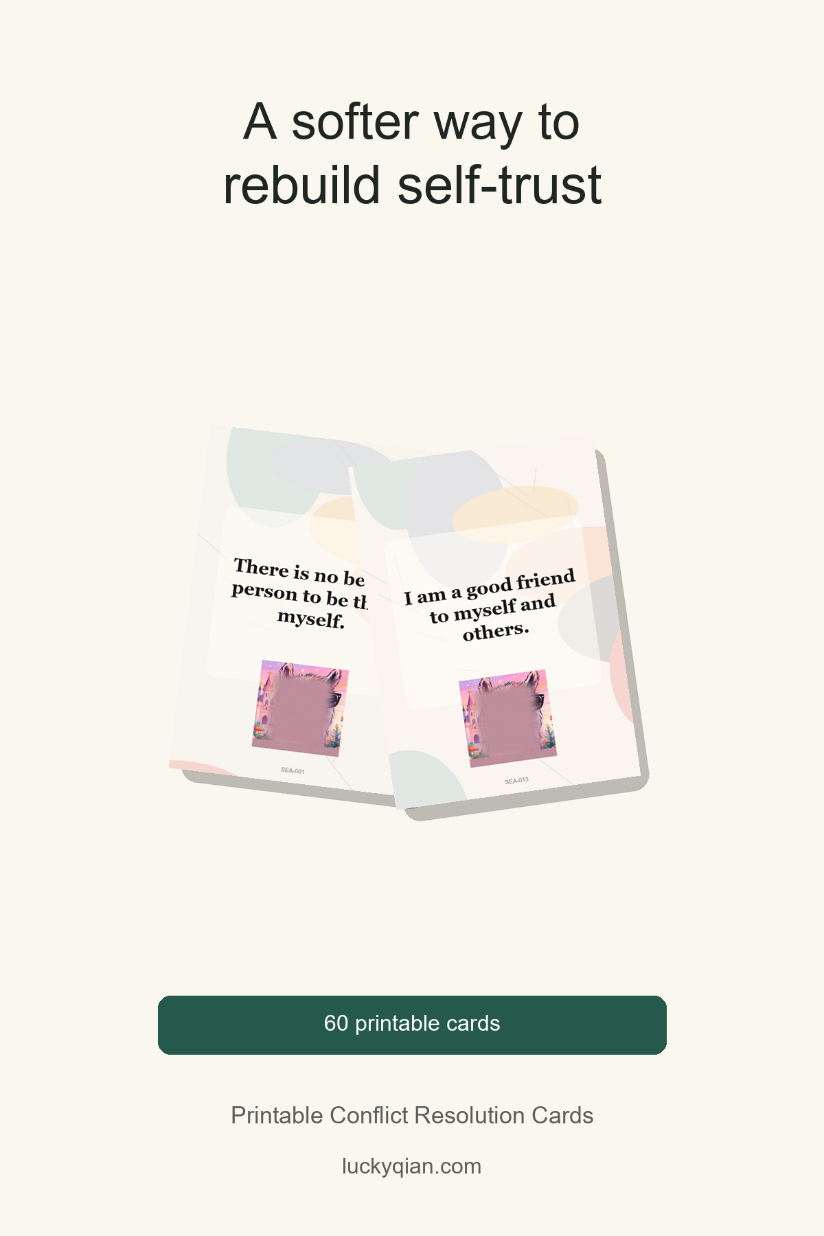 Printable Conflict Resolution Cards pin preview
