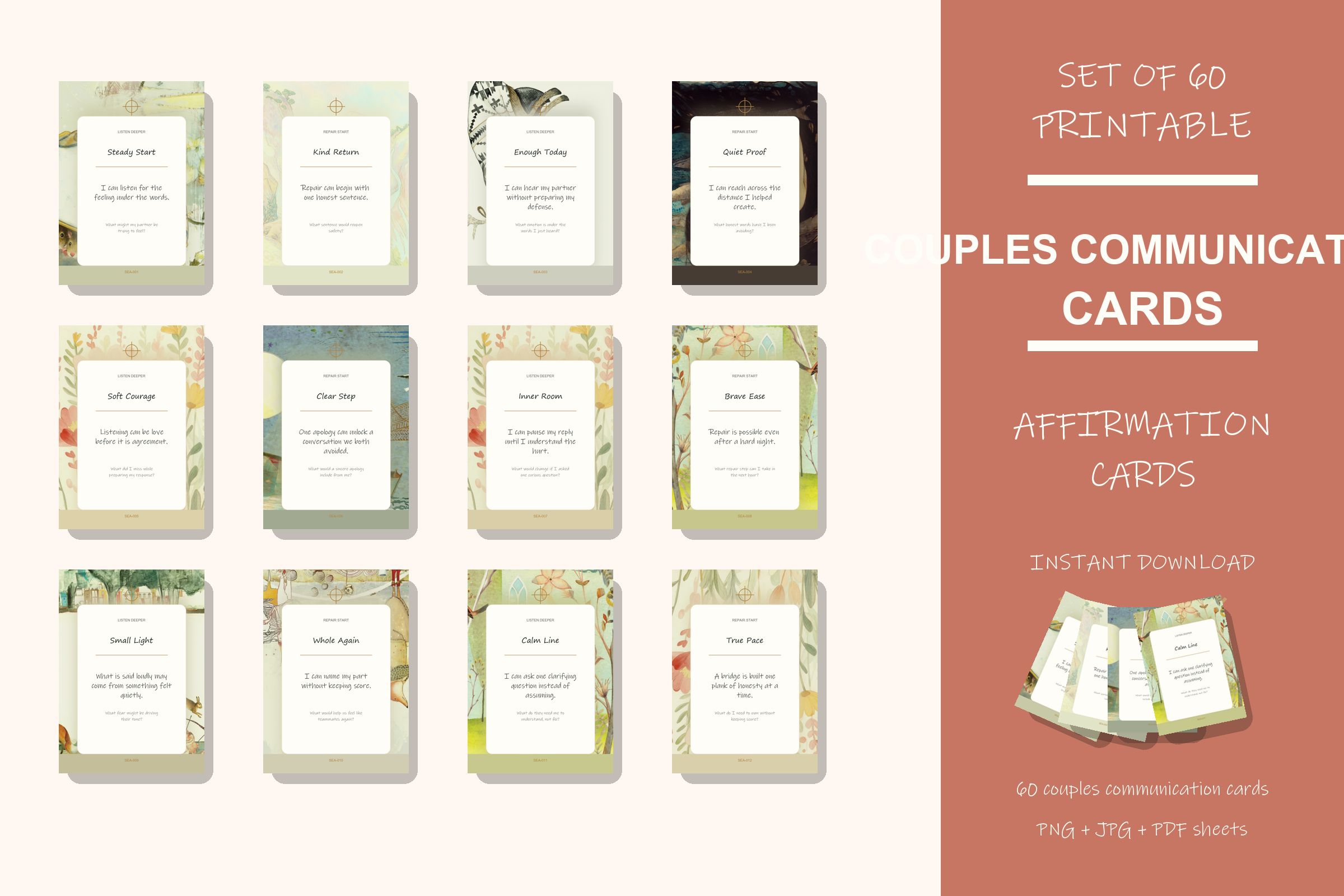 Printable Couples Communication Cards preview