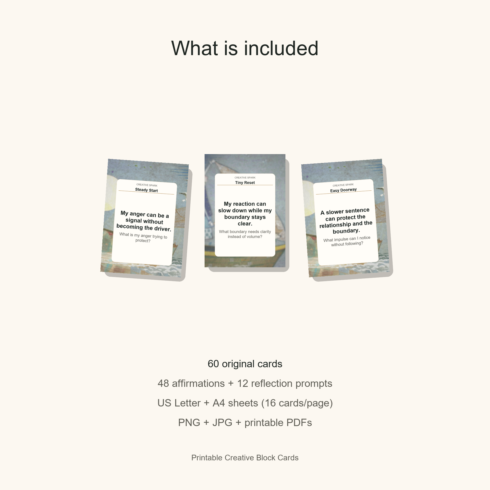 Printable Creative Block Cards gallery preview