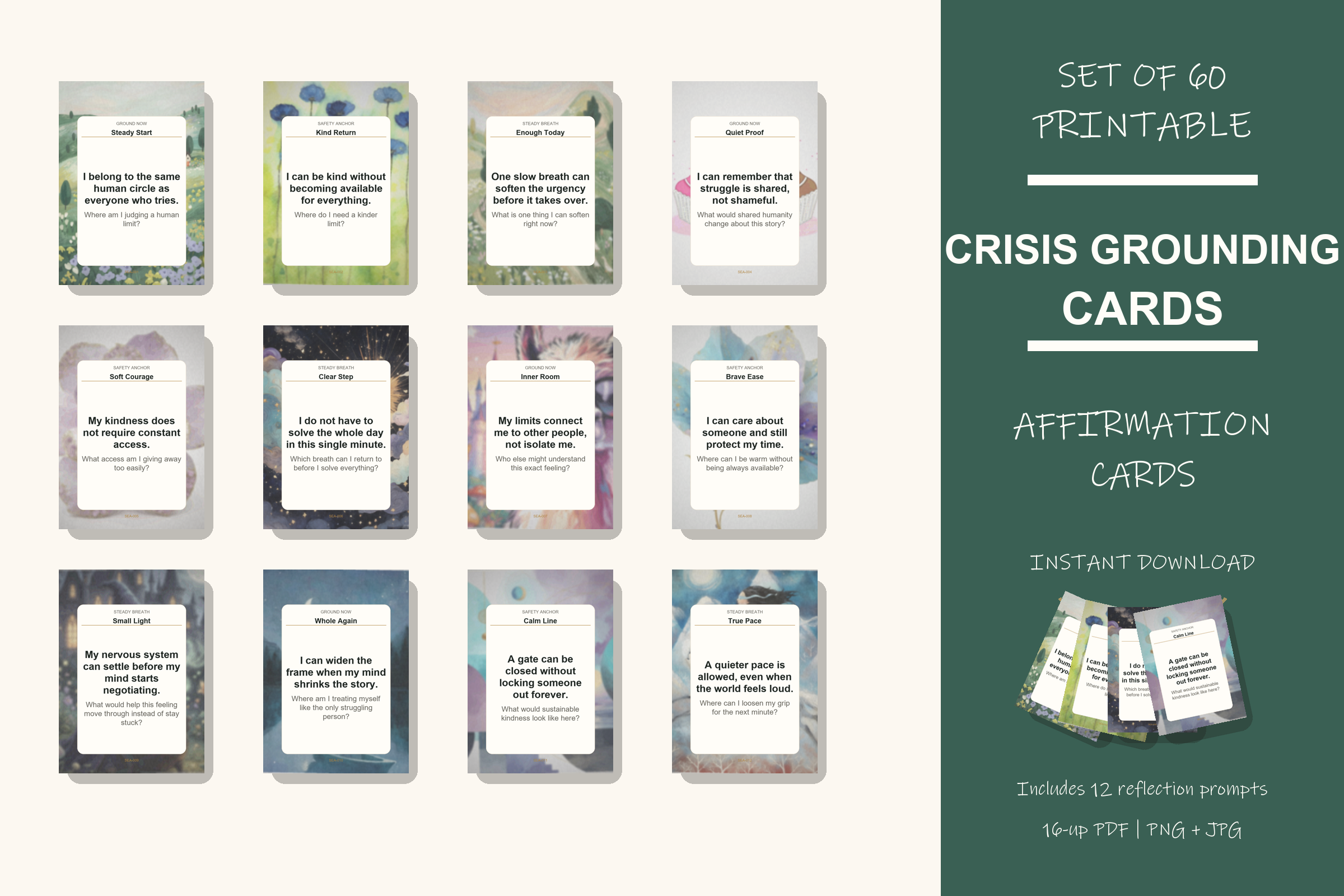 Printable Crisis Grounding Cards preview