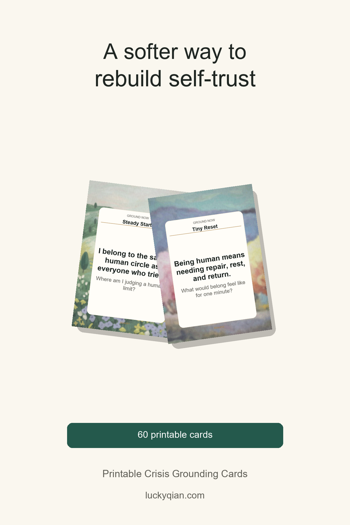 Printable Crisis Grounding Cards pin preview