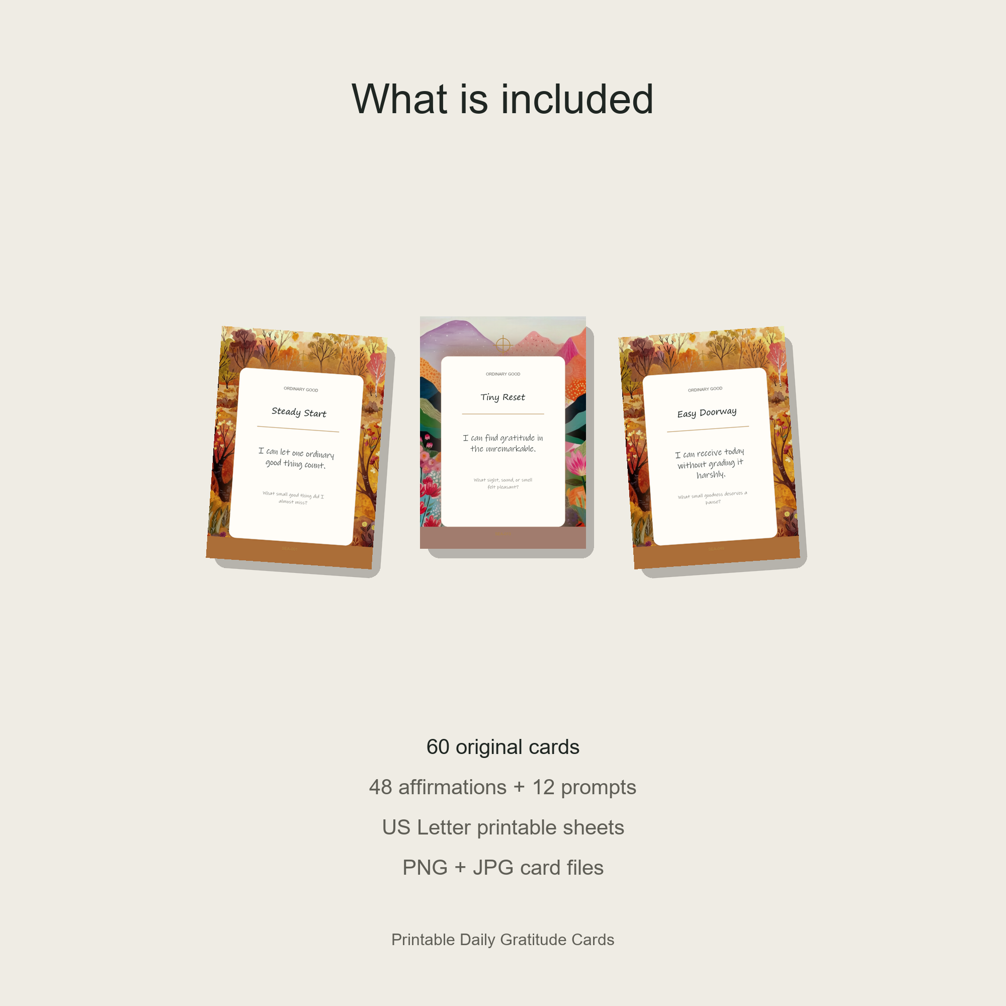 Printable Daily Gratitude Cards gallery preview