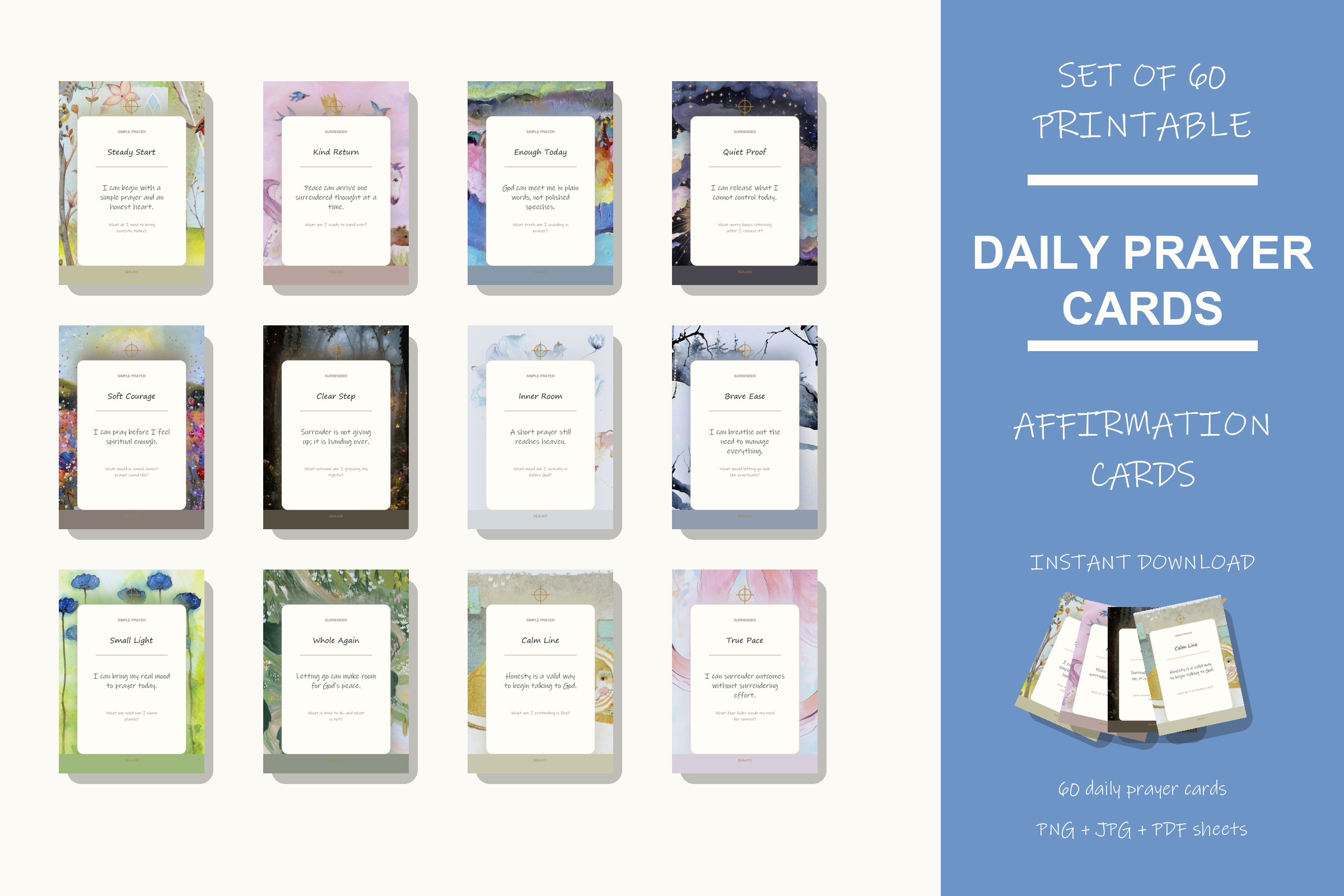 Printable Daily Prayer Cards preview