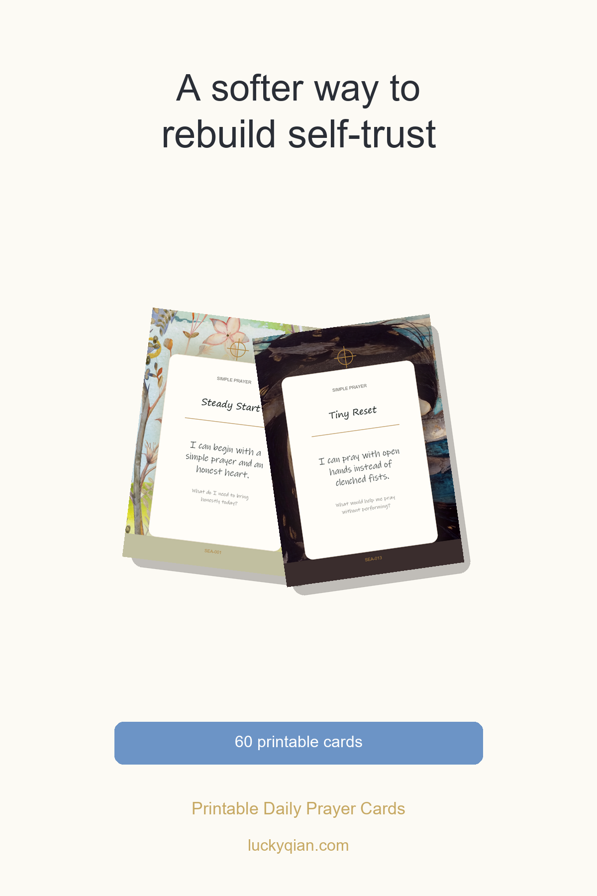Printable Daily Prayer Cards pin preview