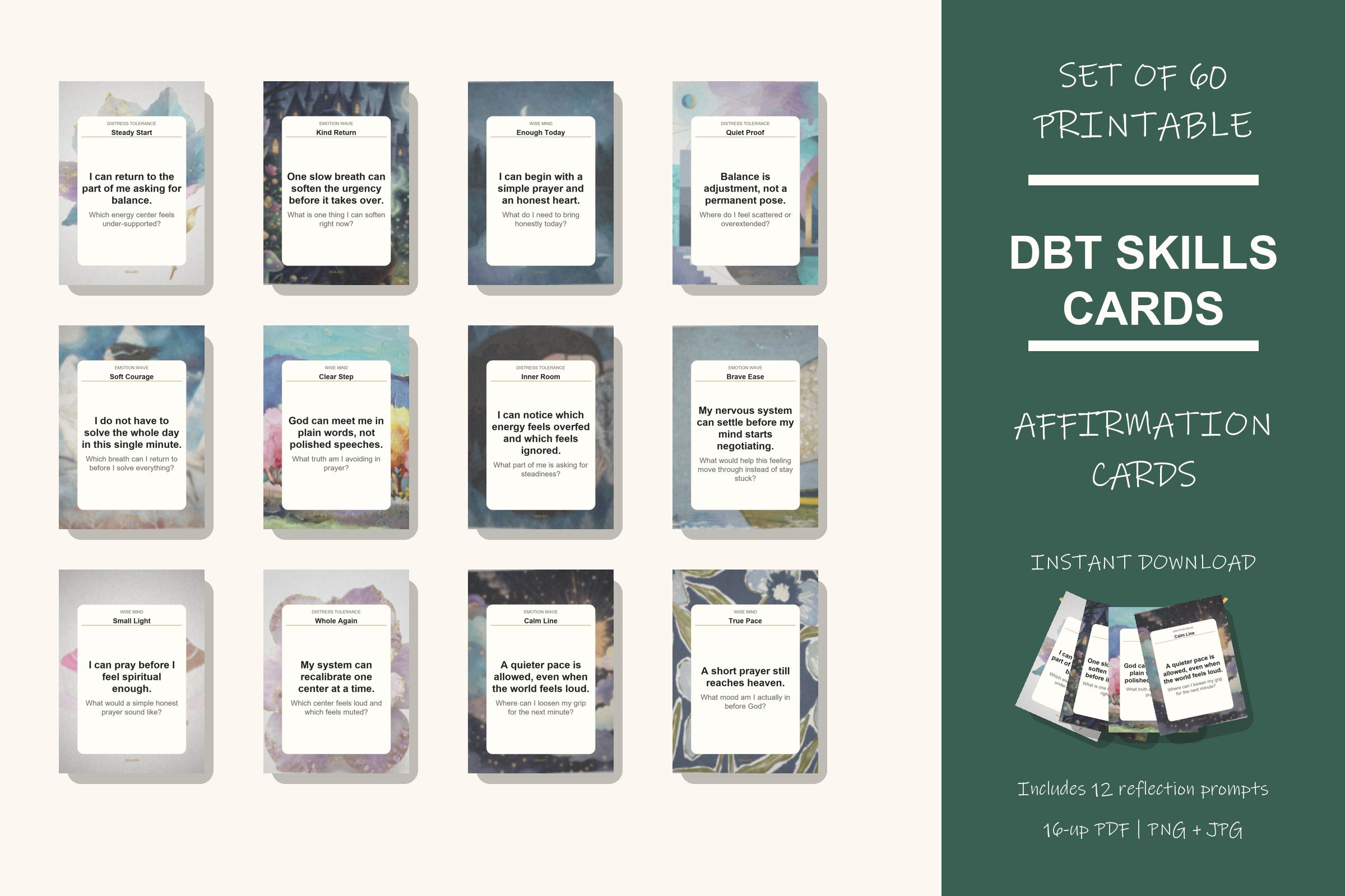 Printable Dbt Skills Cards preview