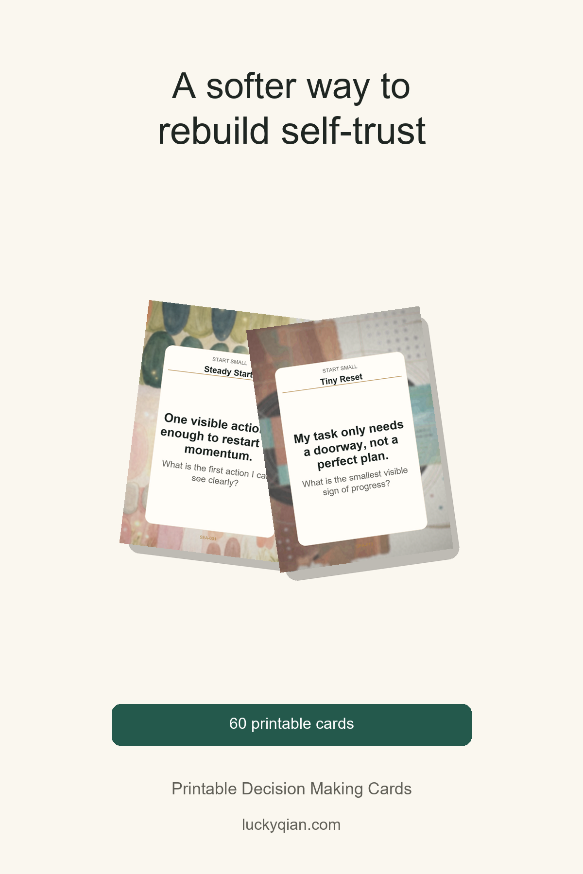 Printable Decision Making Cards pin preview