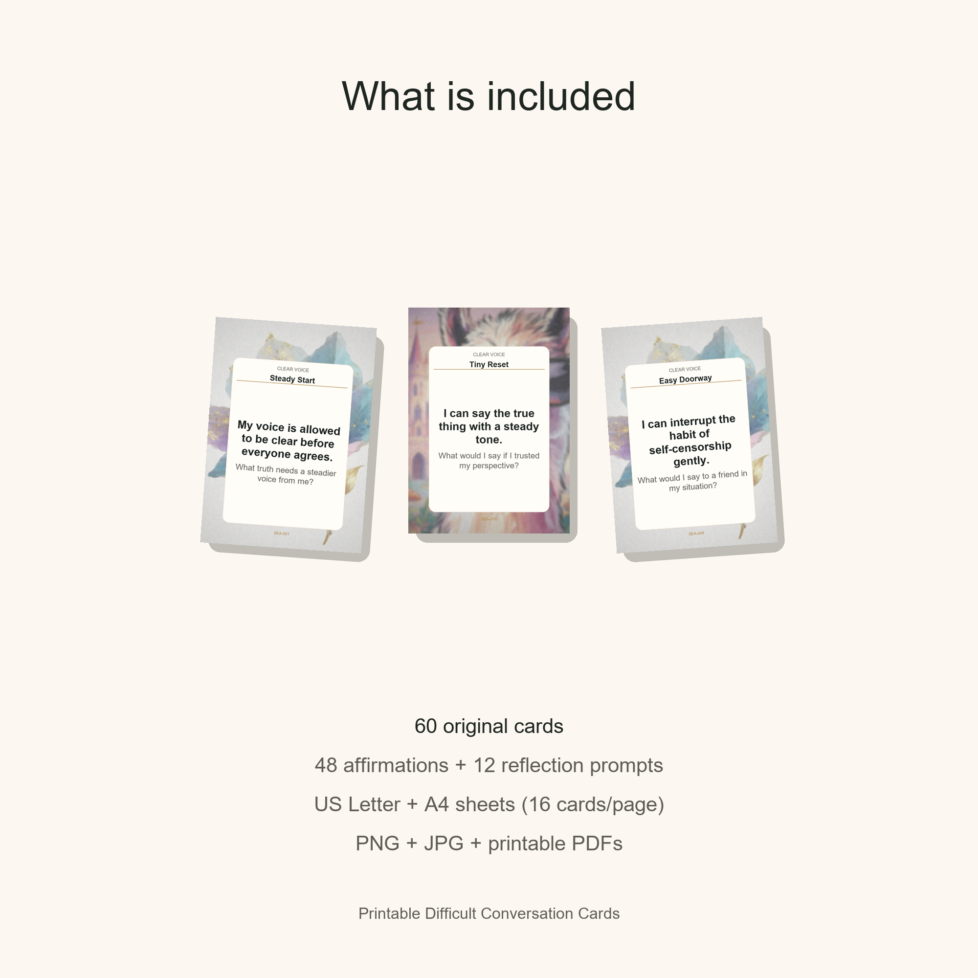 Printable Difficult Conversation Cards gallery preview