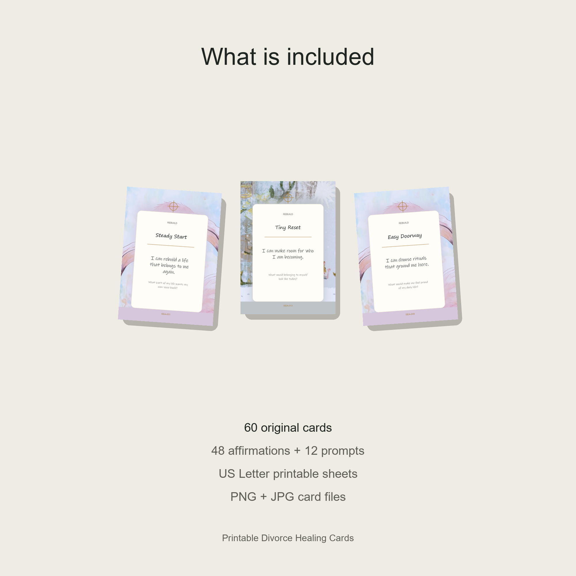 Printable Divorce Healing Cards gallery preview