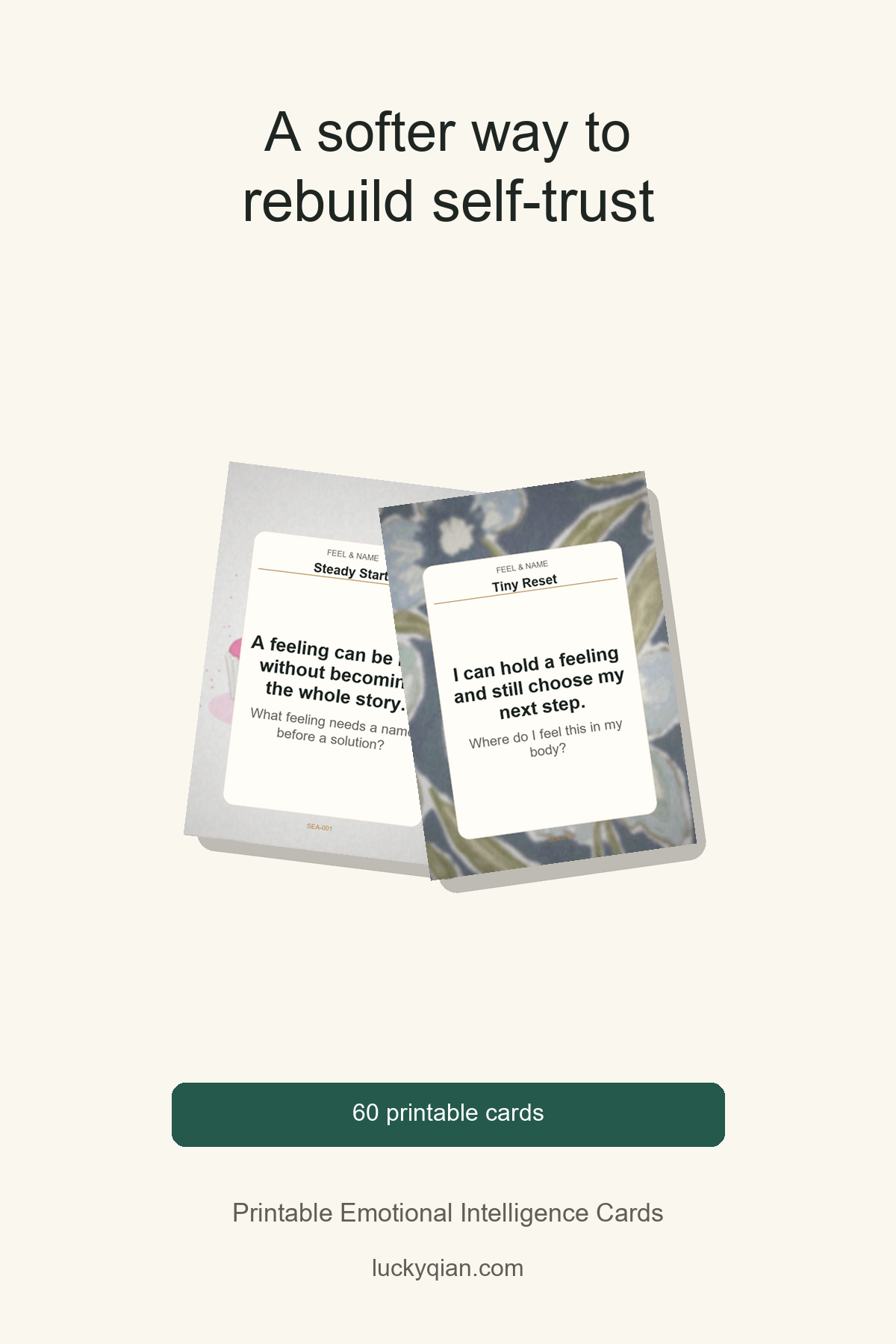 Printable Emotional Intelligence Cards pin preview