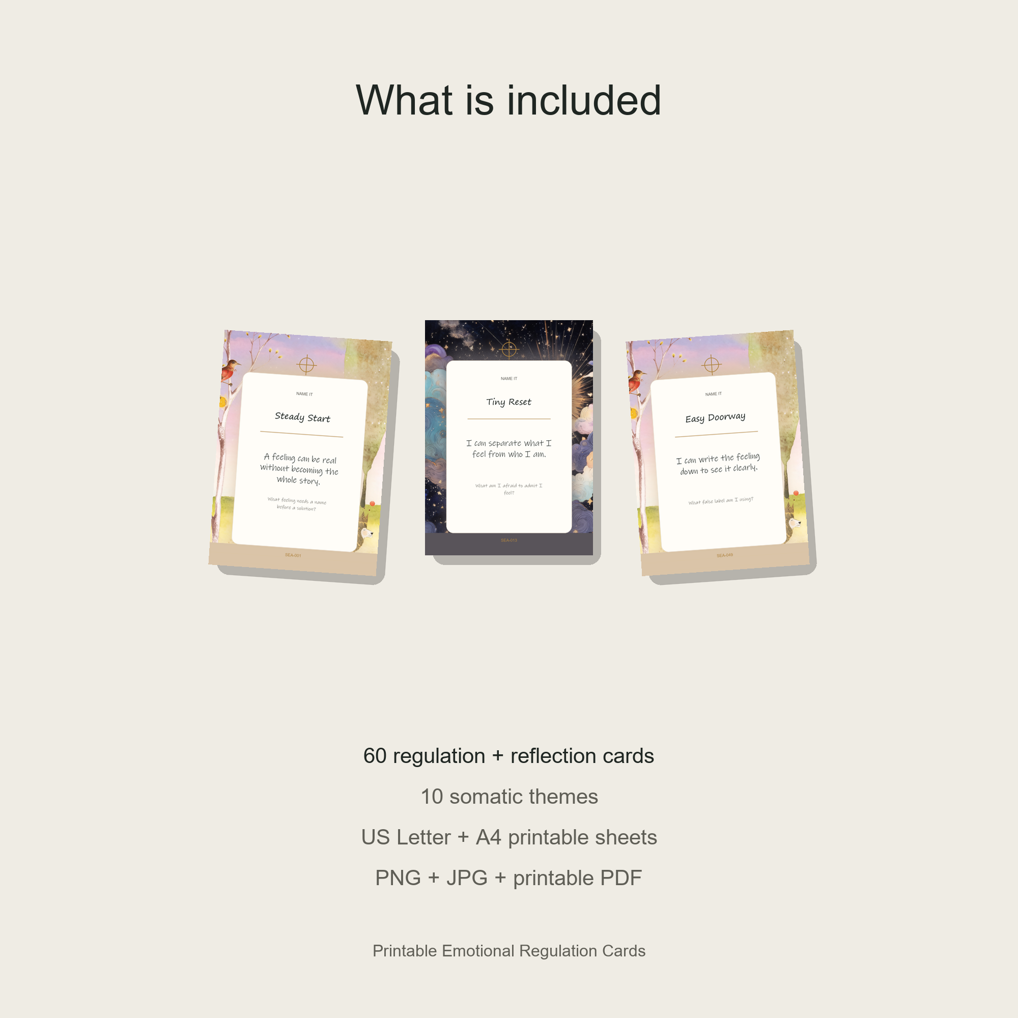 Printable Emotional Regulation Cards gallery preview