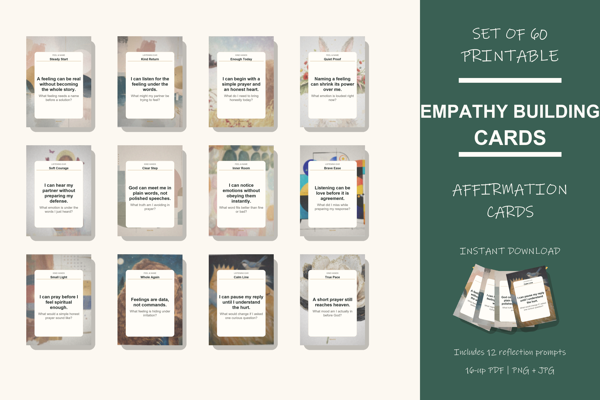 Printable Empathy Building Cards preview