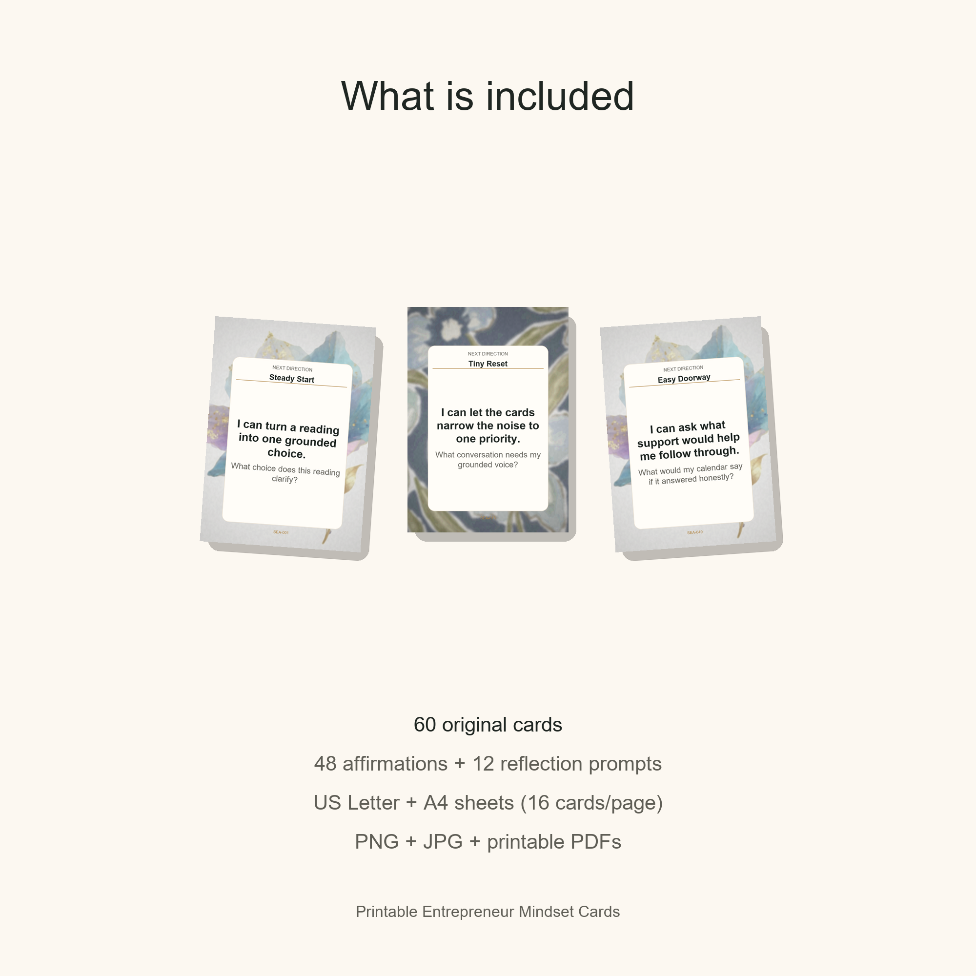 Printable Entrepreneur Mindset Cards gallery preview