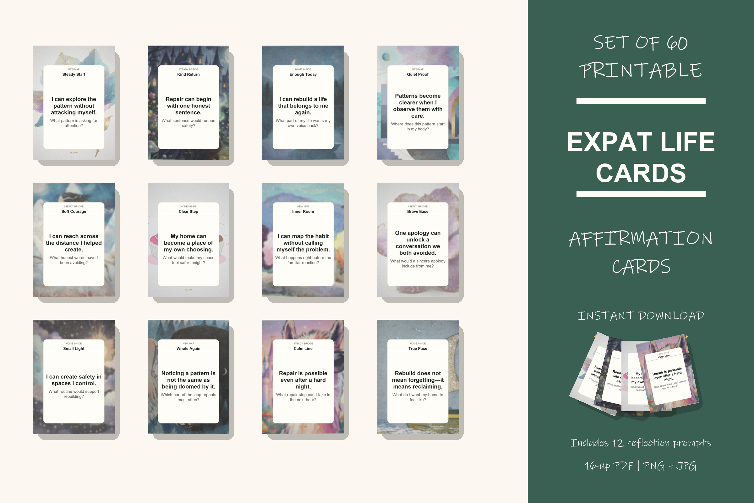 Printable Expat Life Cards preview