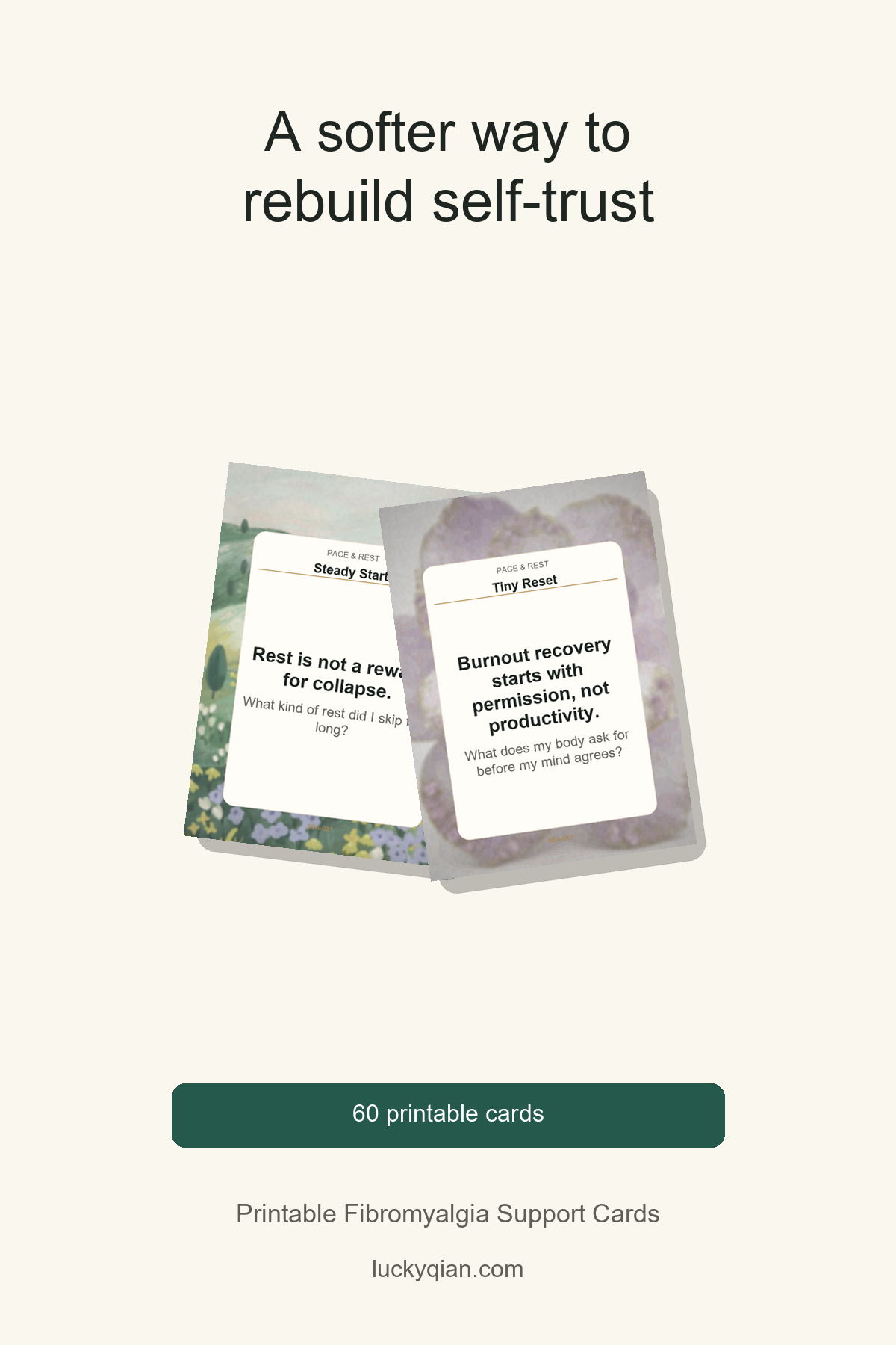 Printable Fibromyalgia Support Cards pin preview
