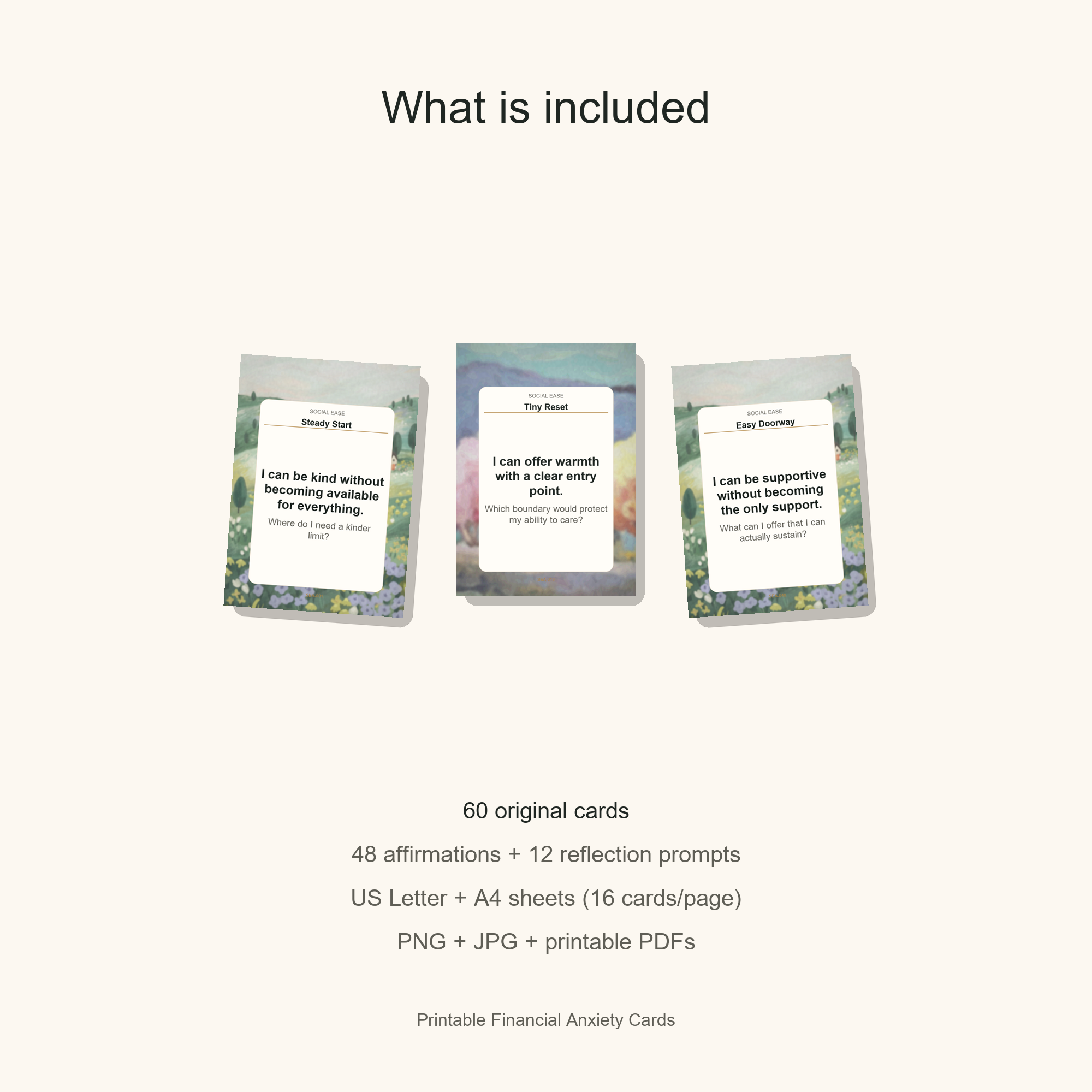 Printable Financial Anxiety Cards gallery preview