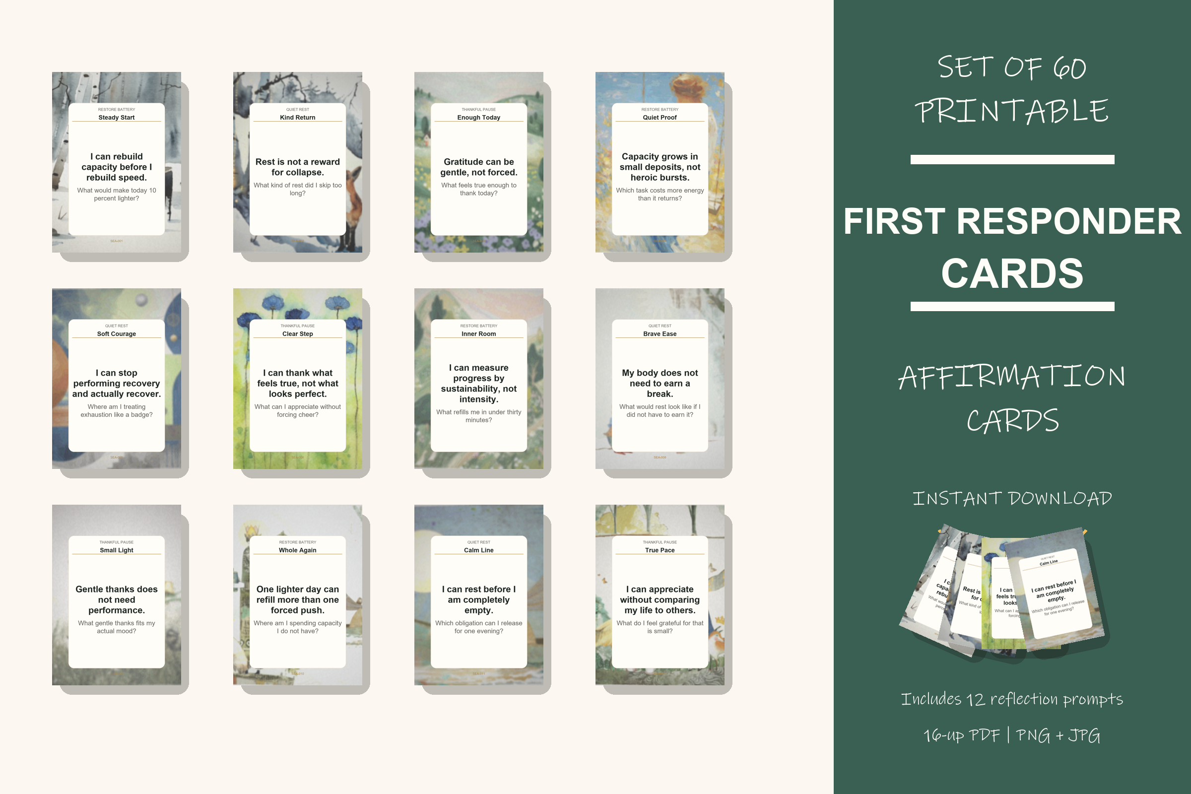 Printable First Responder Cards preview