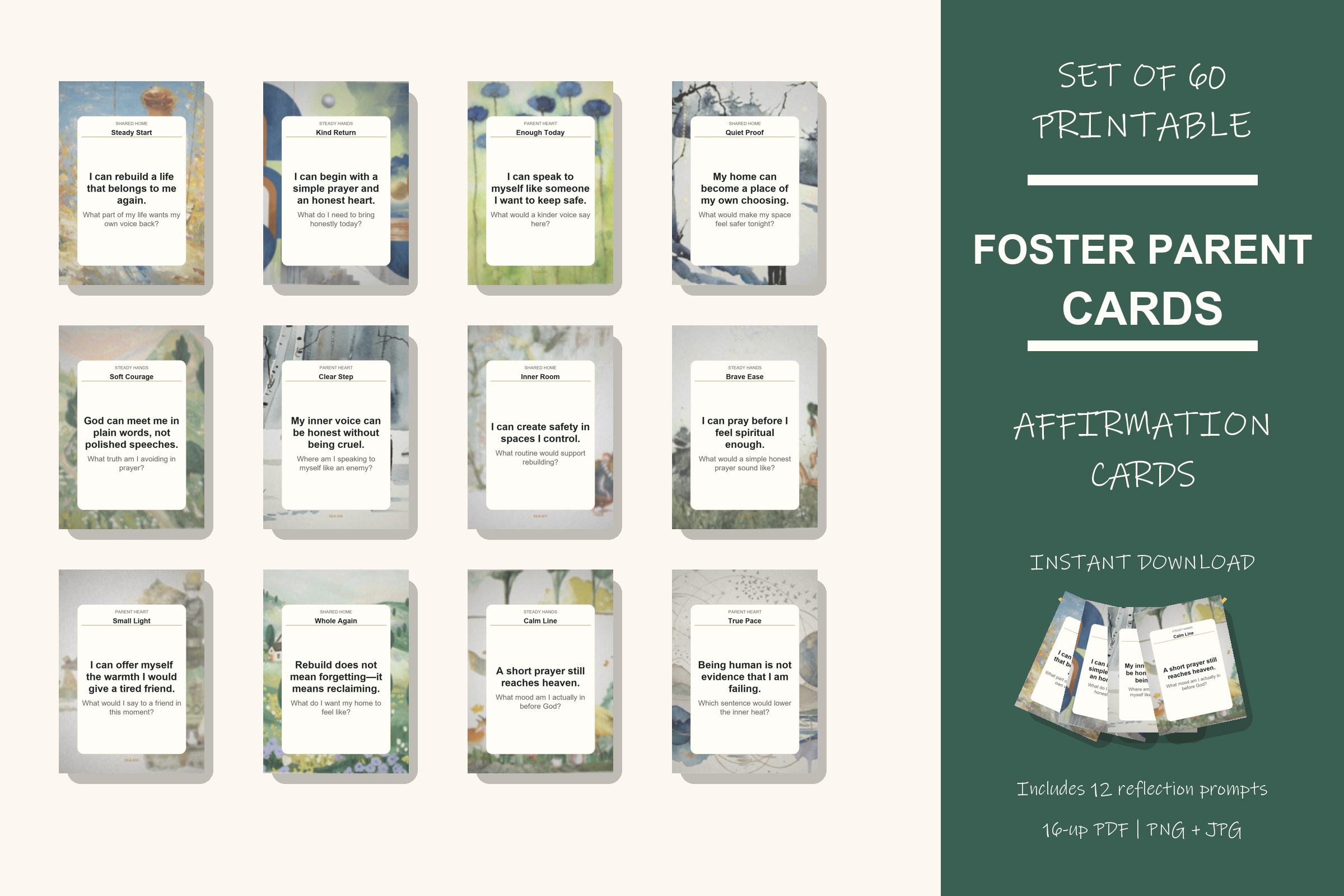 Printable Foster Parent Cards preview