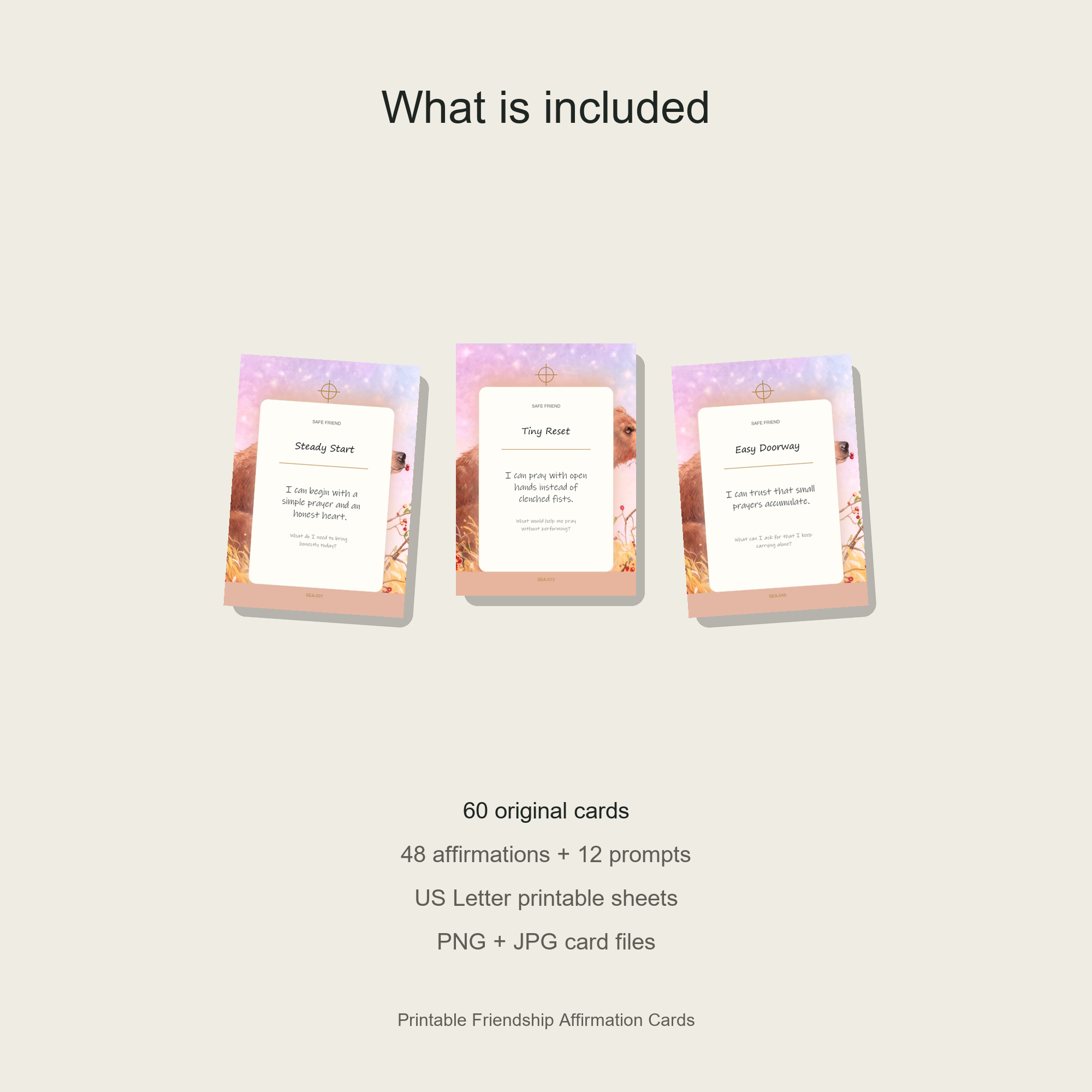 Printable Friendship Affirmation Cards gallery preview