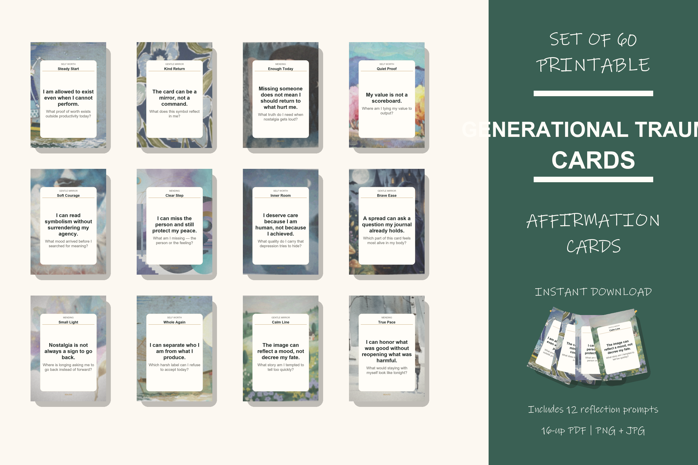Printable Generational Trauma Cards preview