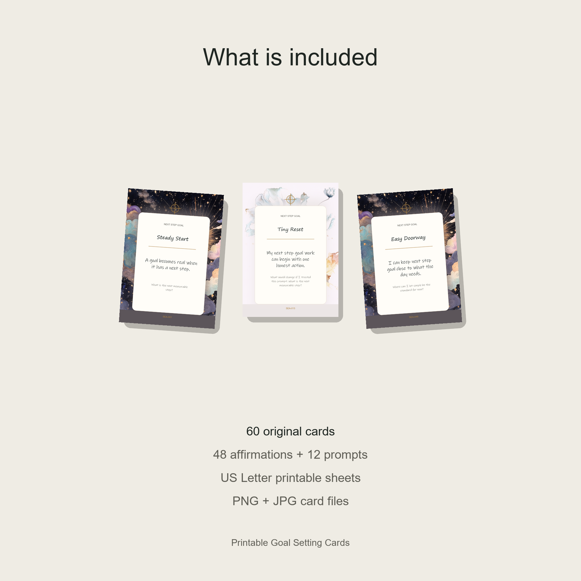 Printable Goal Setting Cards gallery preview