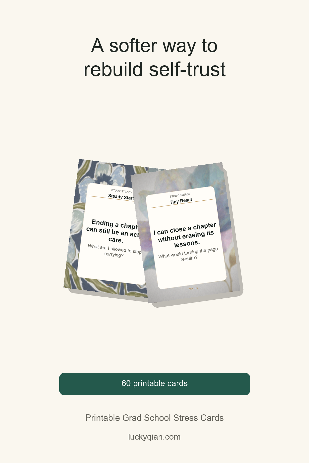 Printable Grad School Stress Cards pin preview