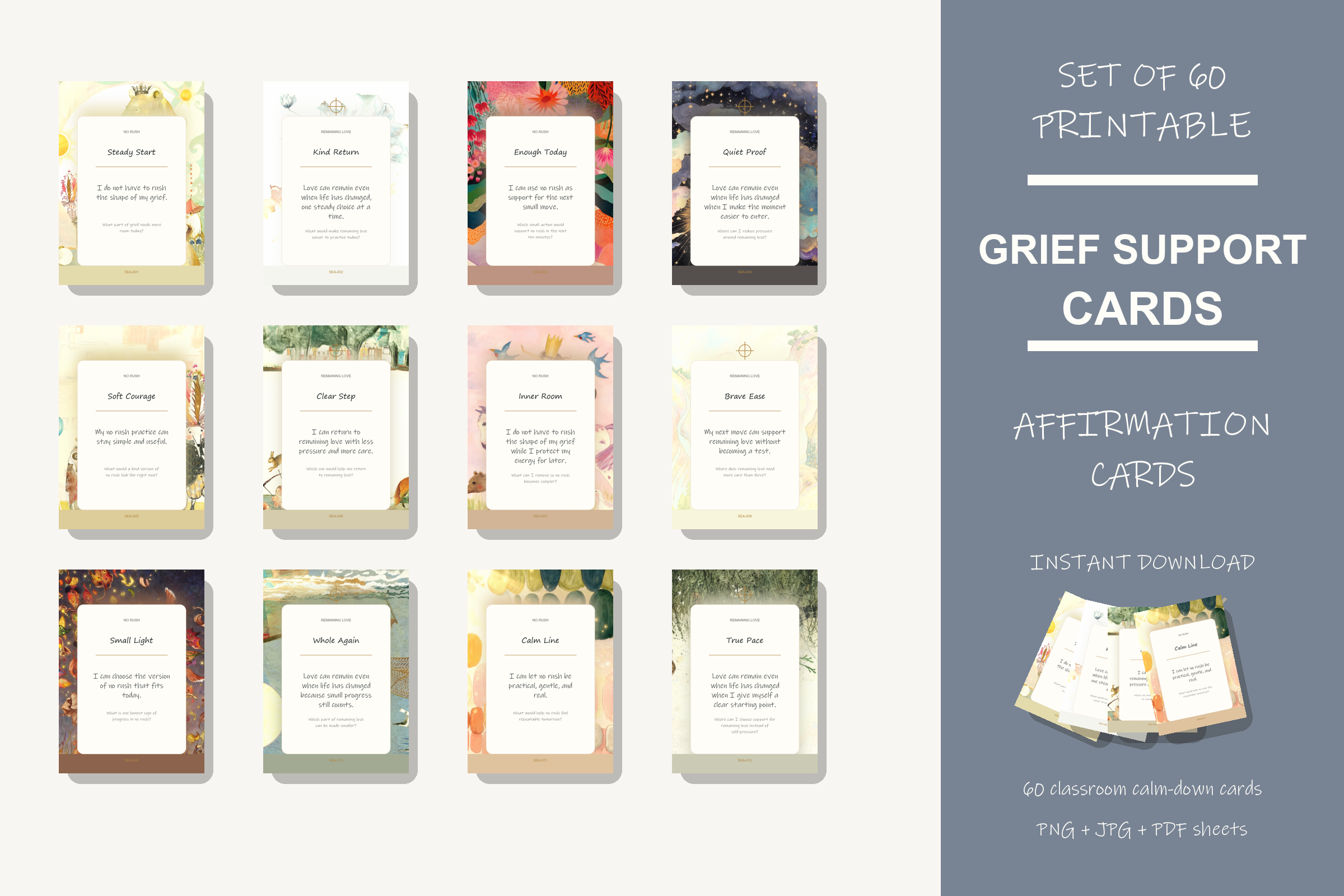 Printable Grief Support Cards preview