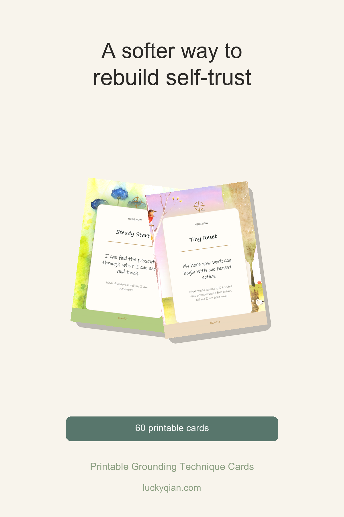 Printable Grounding Technique Cards pin preview