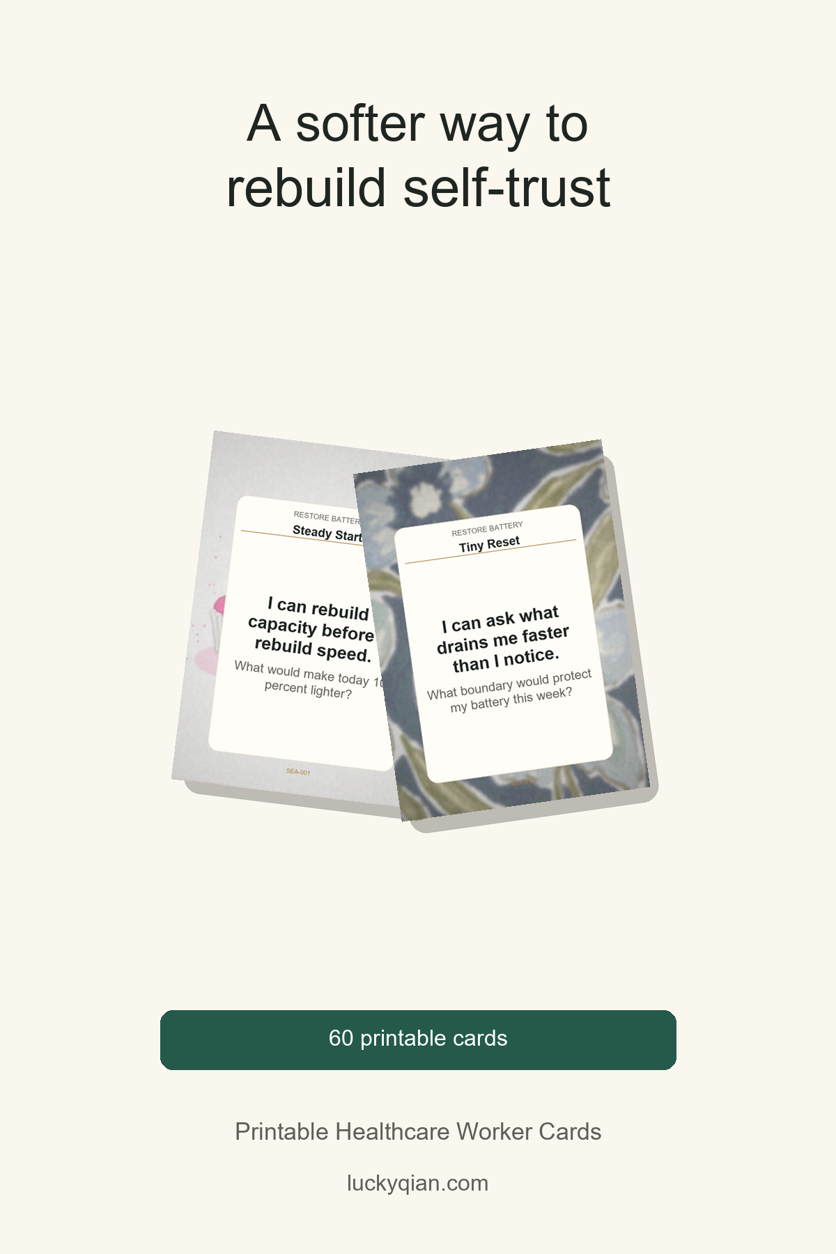 Printable Healthcare Worker Cards pin preview
