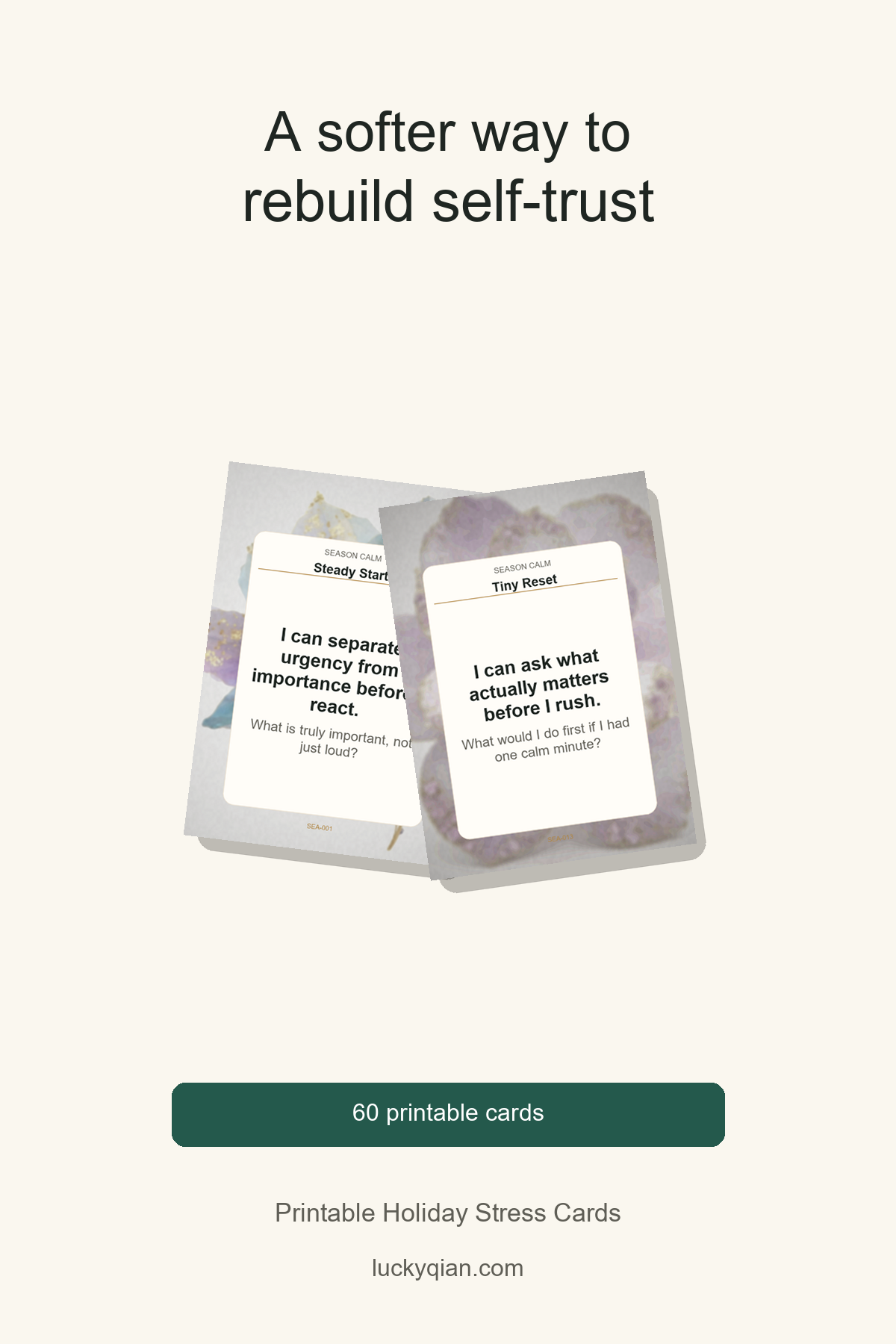 Printable Holiday Stress Cards pin preview
