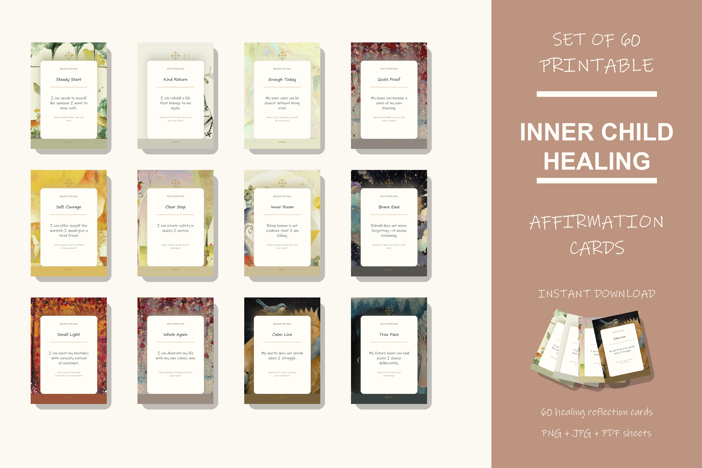 Printable Inner Child Healing Cards preview
