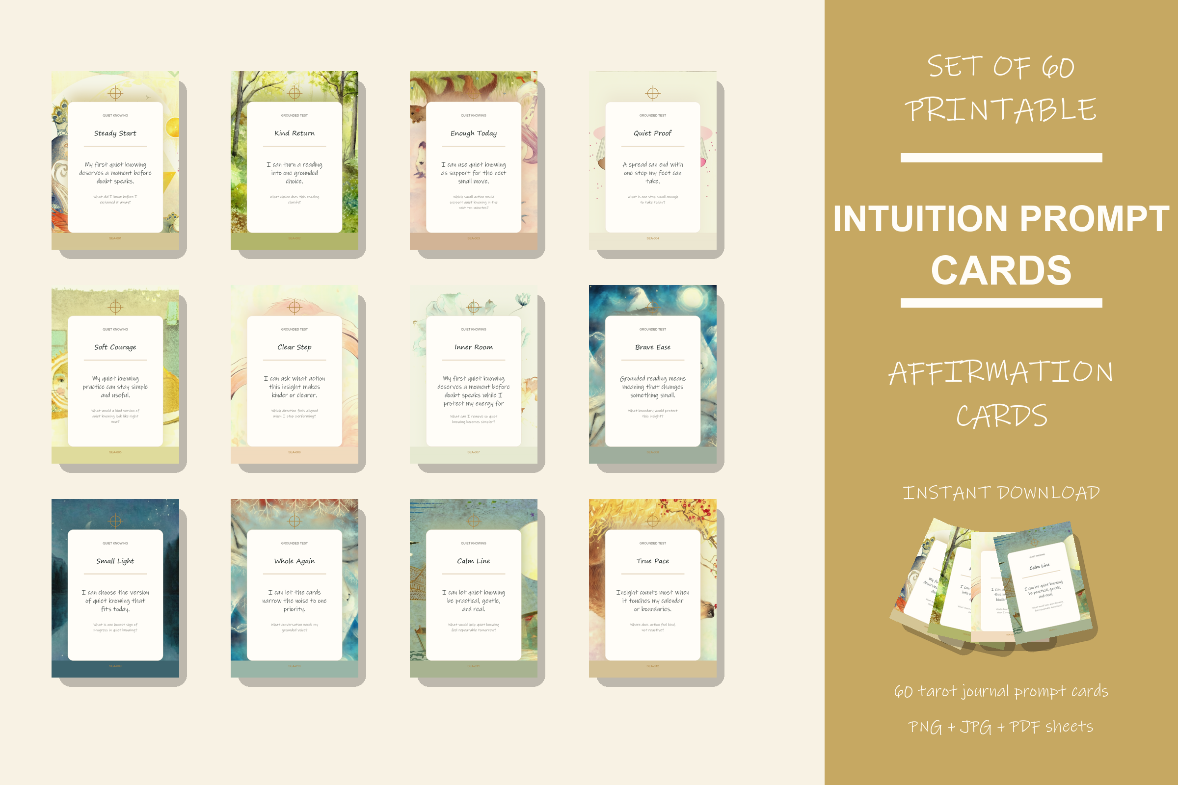 Printable Intuition Prompt Cards preview