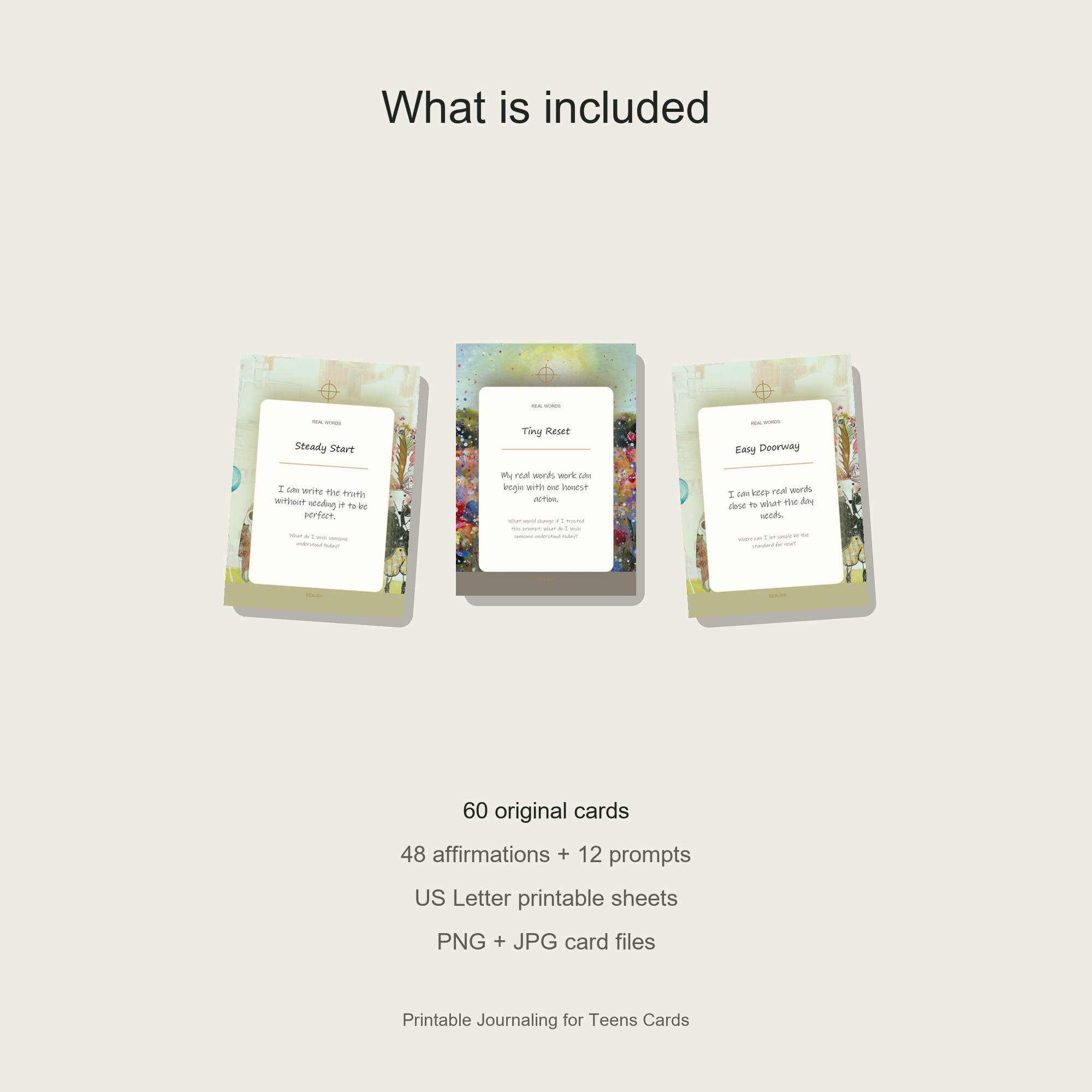Printable Journaling for Teens Cards gallery preview