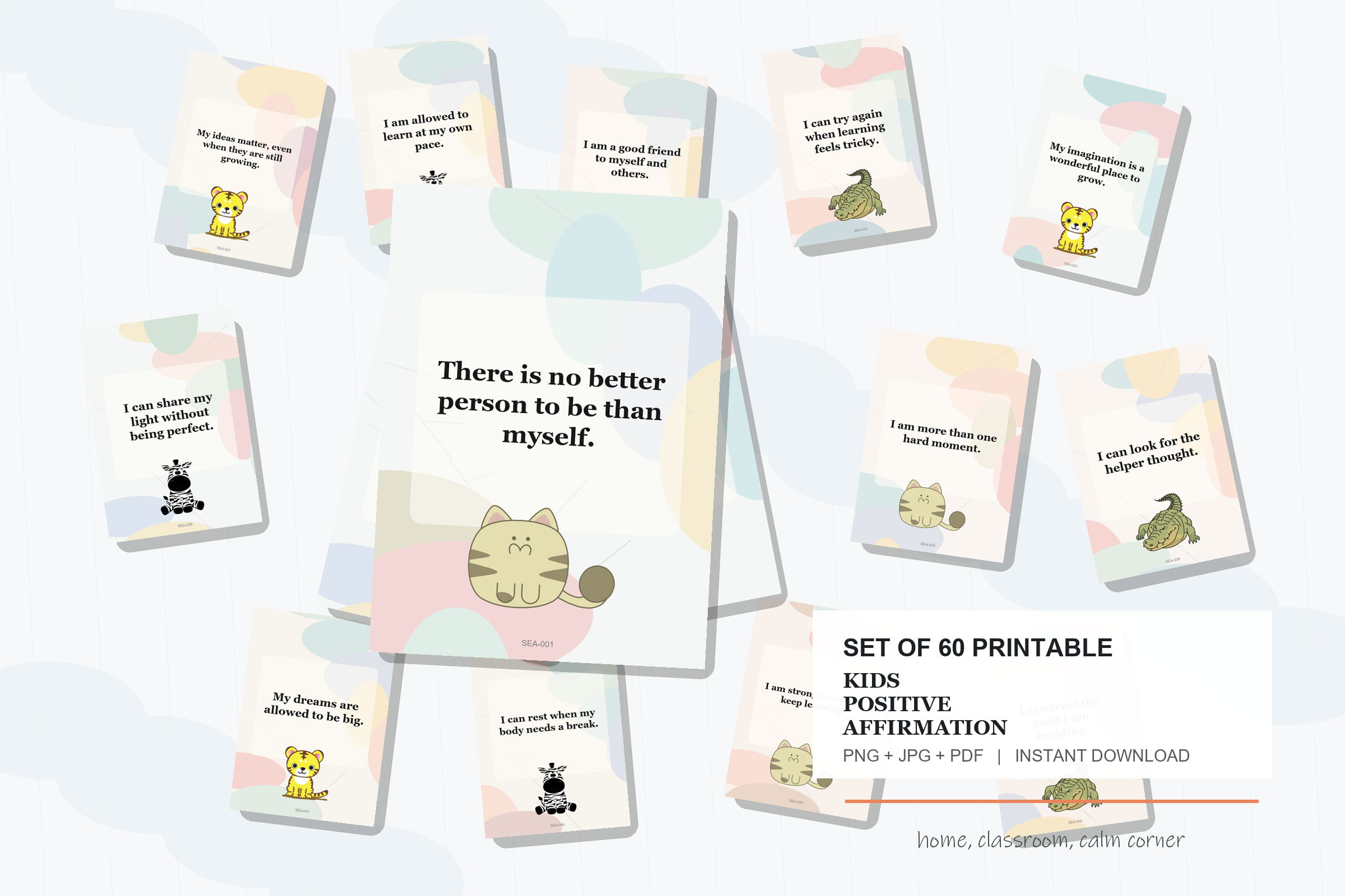 Sample Printable Kids Positive Affirmation Cards